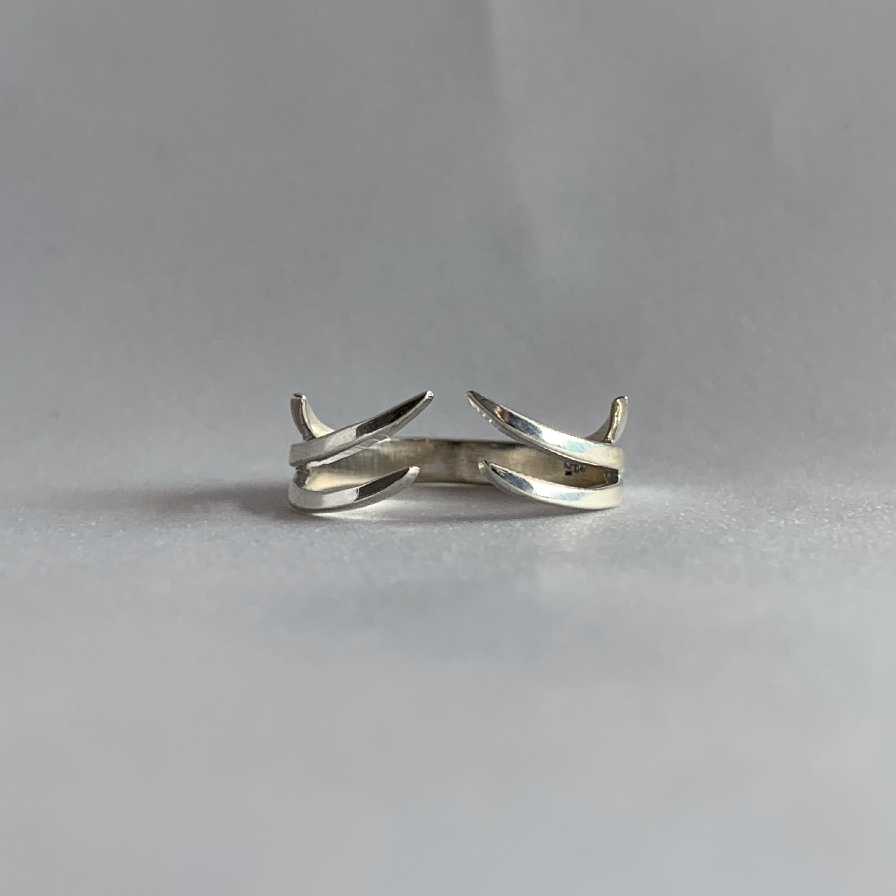Anillo Abstraccion Cuernos de Venado Desierto Sonora