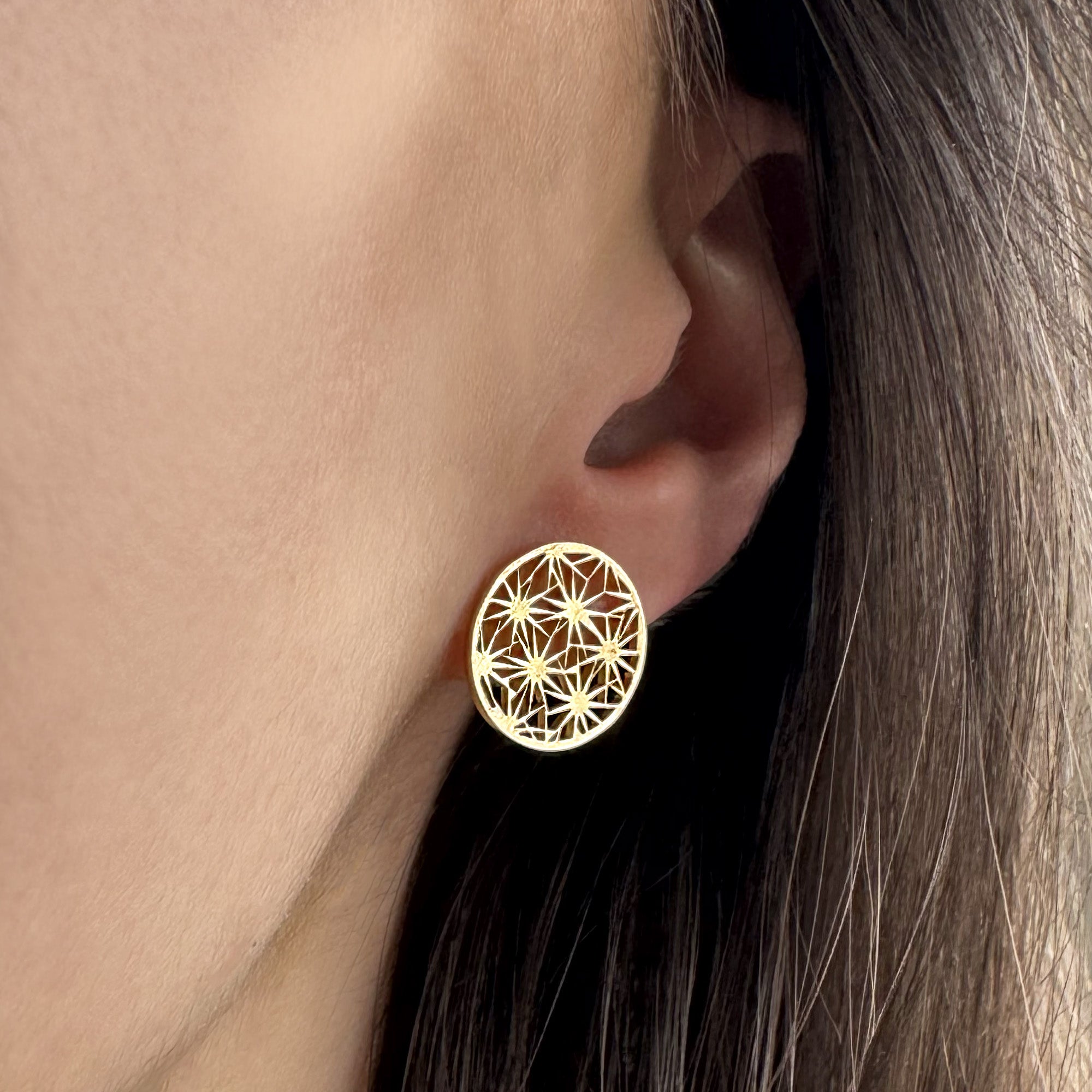 Aretes Cactus Acuña Dorado