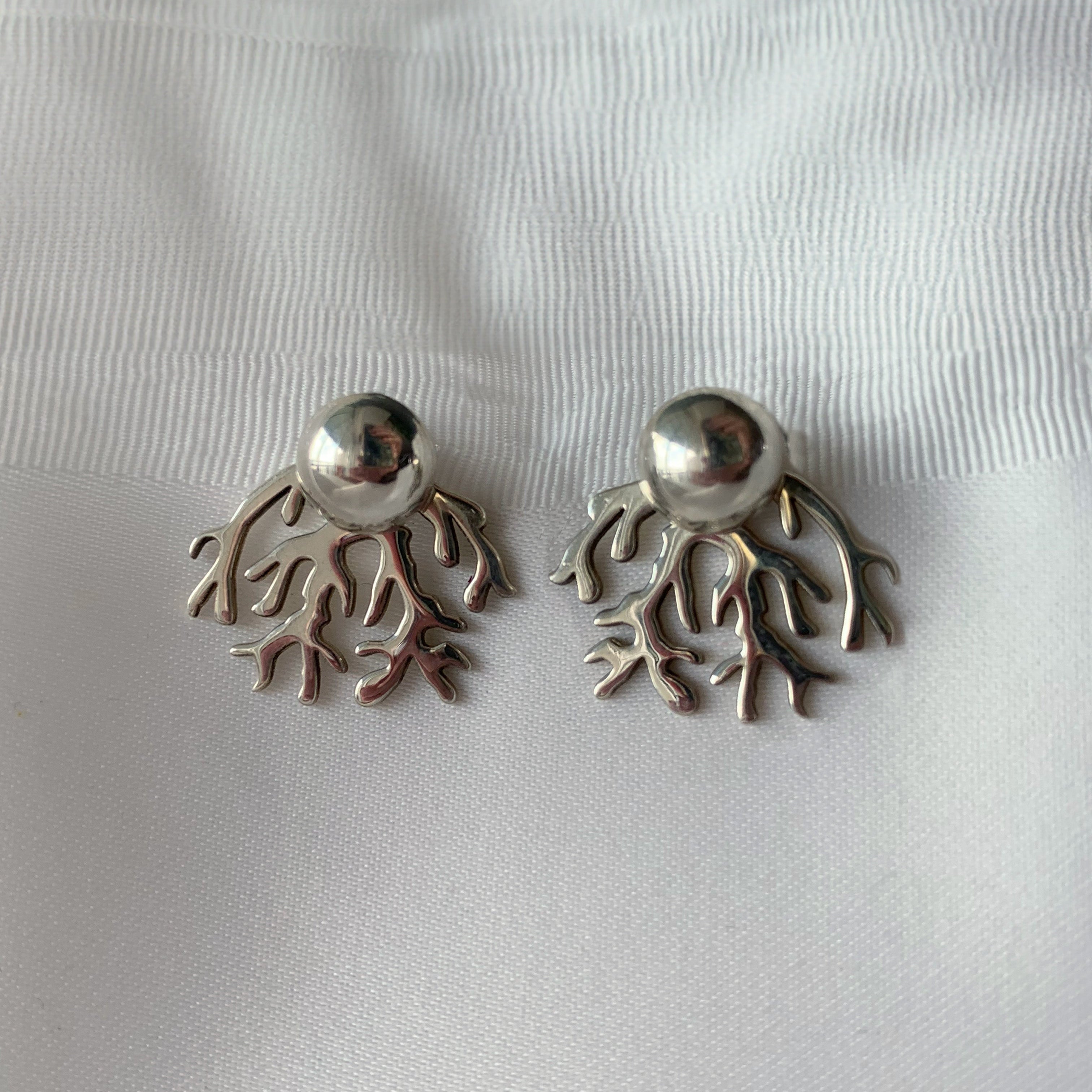 Aretes Largos Coral Joyeria Mexicana