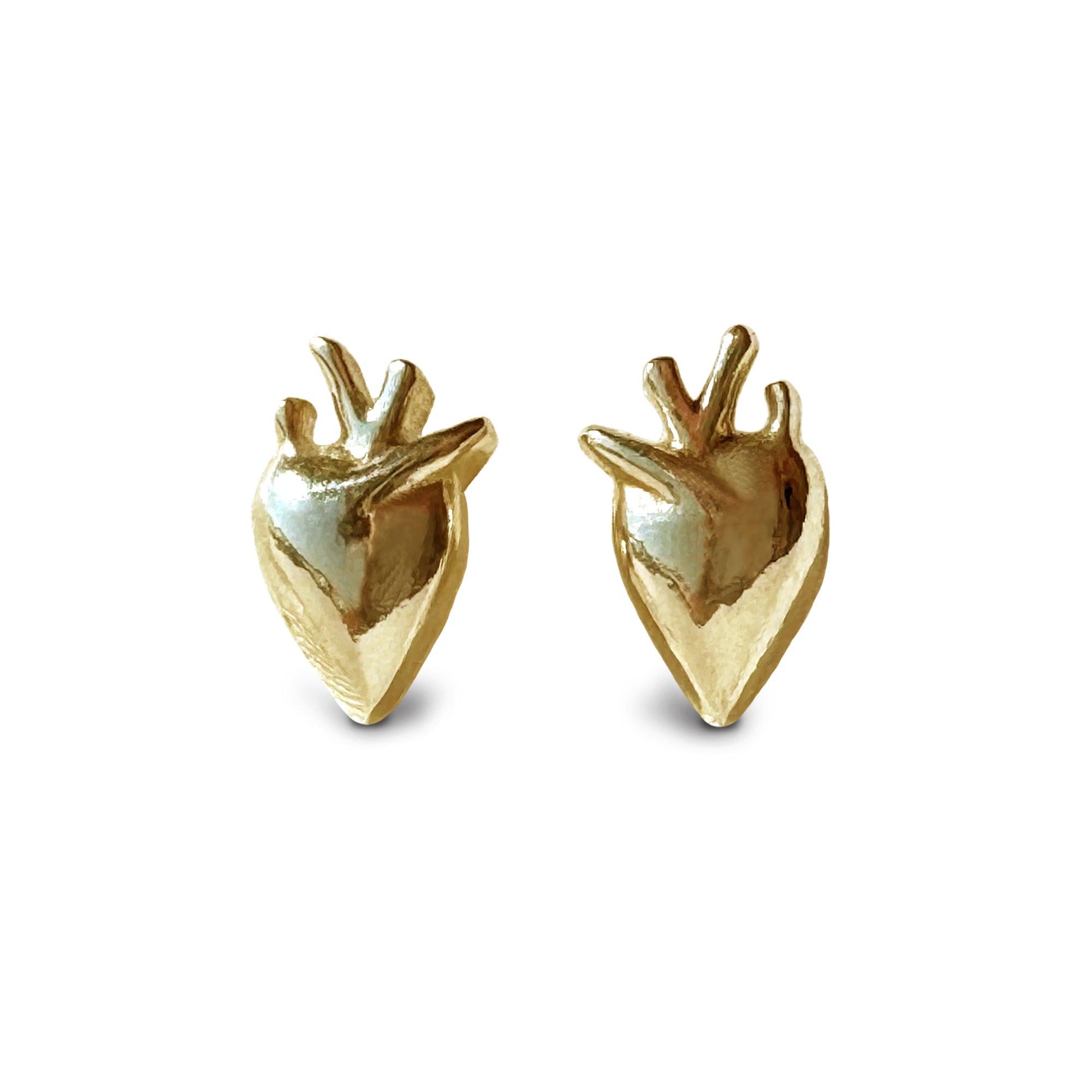 Aretes Corazón Mexicano Dorado