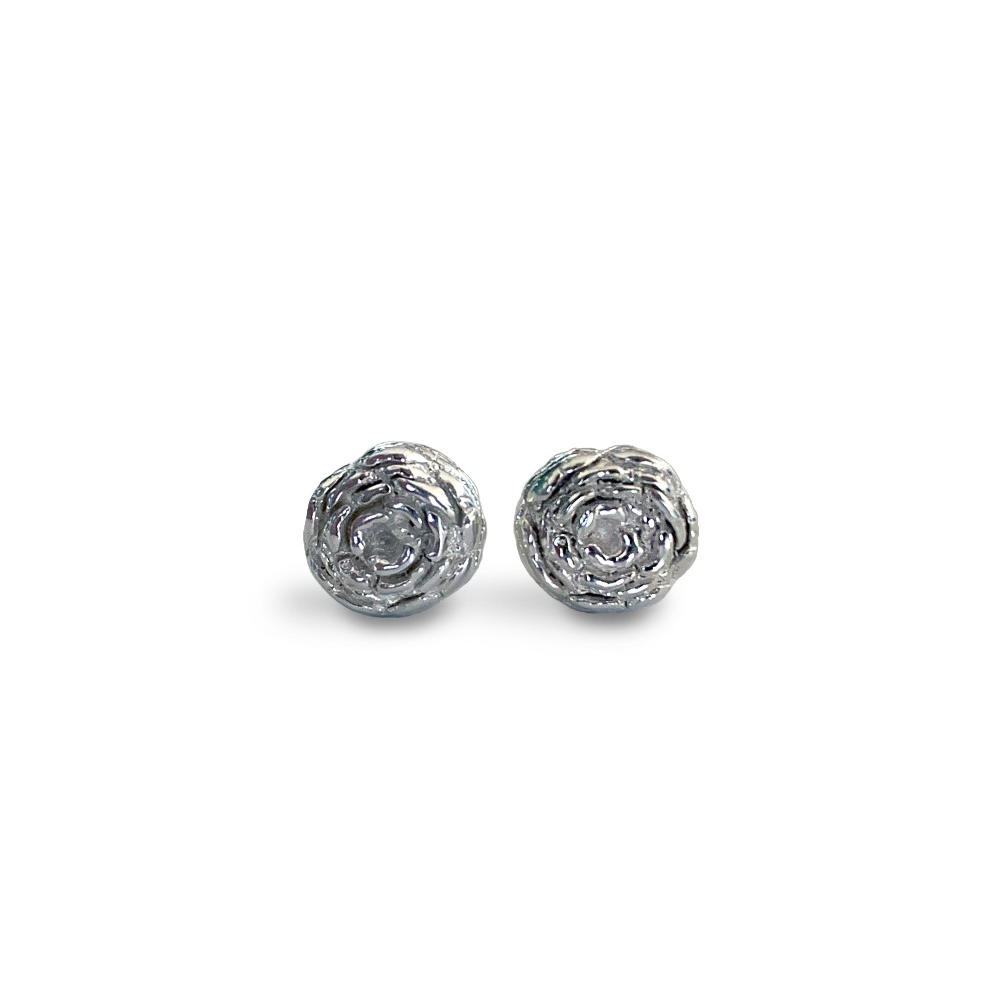 Silver Cempasúchil Flower Earrings