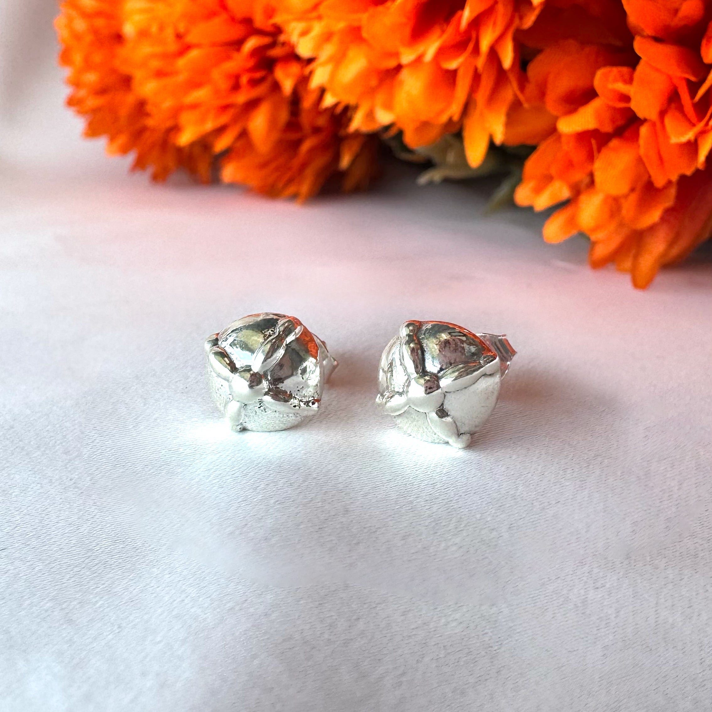 Aretes Pan de Muerto Plata