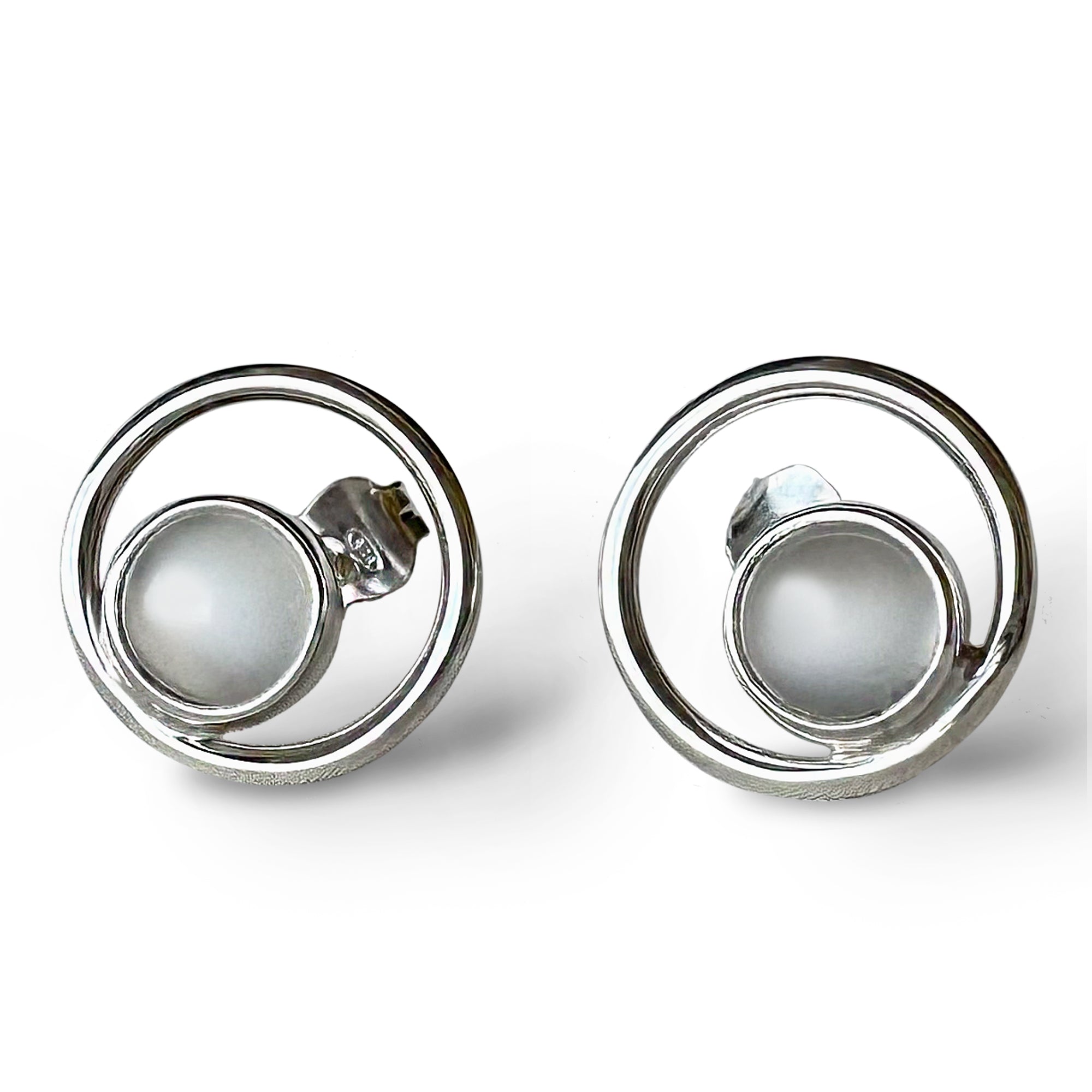 Aretes Luna Plata