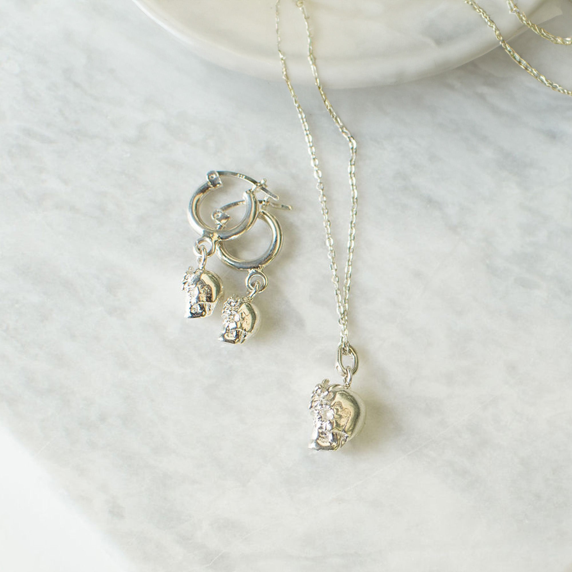 Calaca Dia De Muertos Joyeria Mini Arracadas Hoops