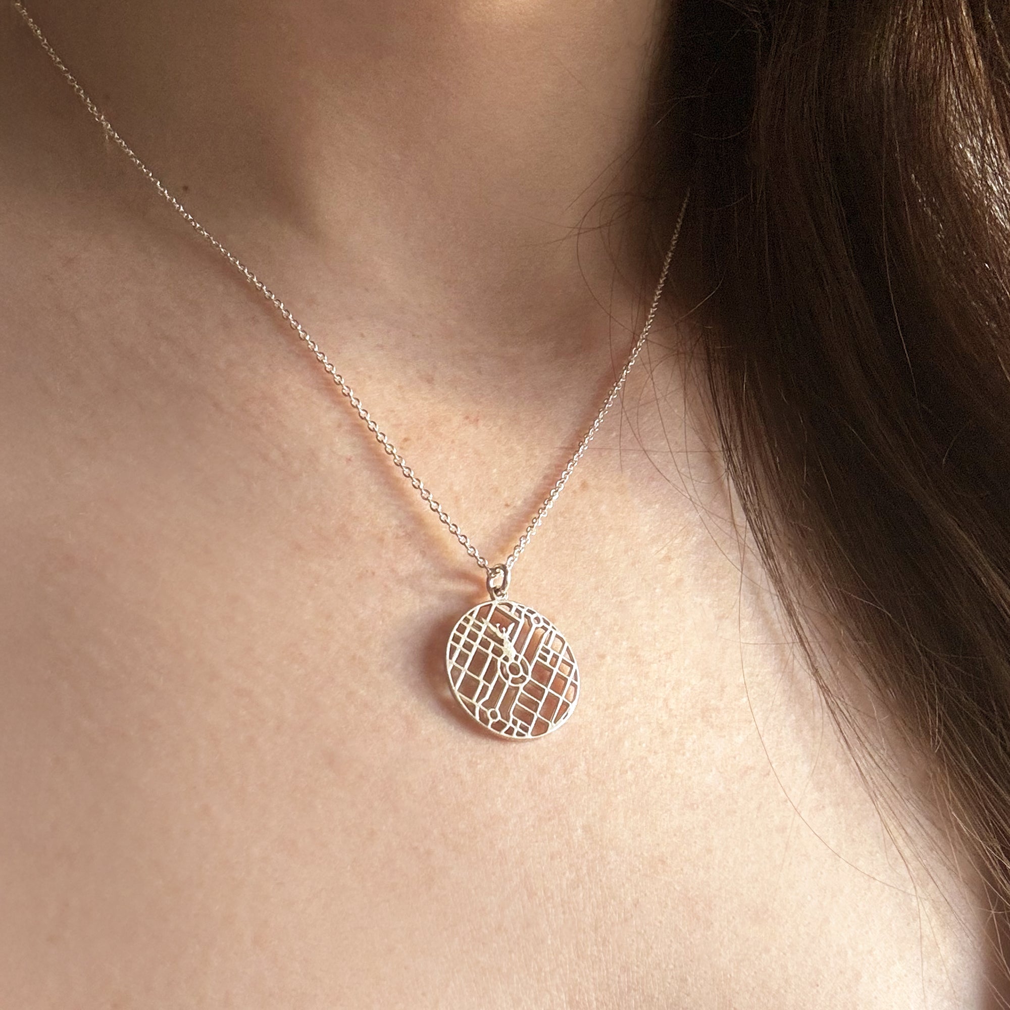 Collar Ciudad de Mexico Plata Taxco Hecho a Mano