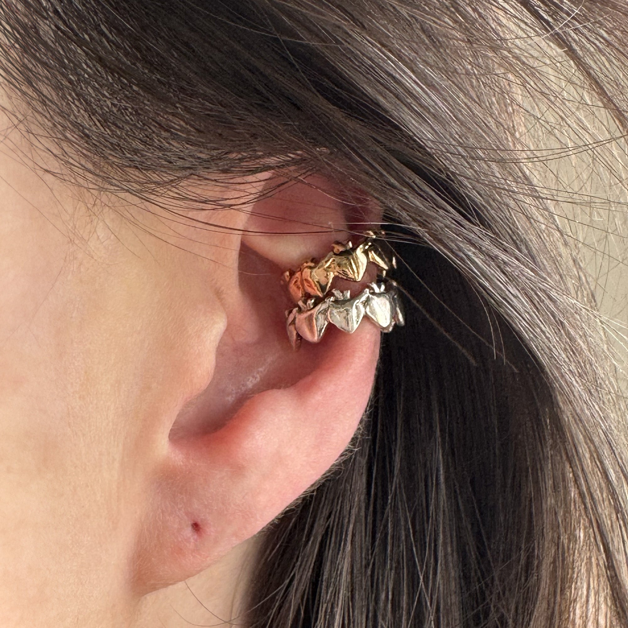 Piercing Falso Corazón Mexicano Dorado