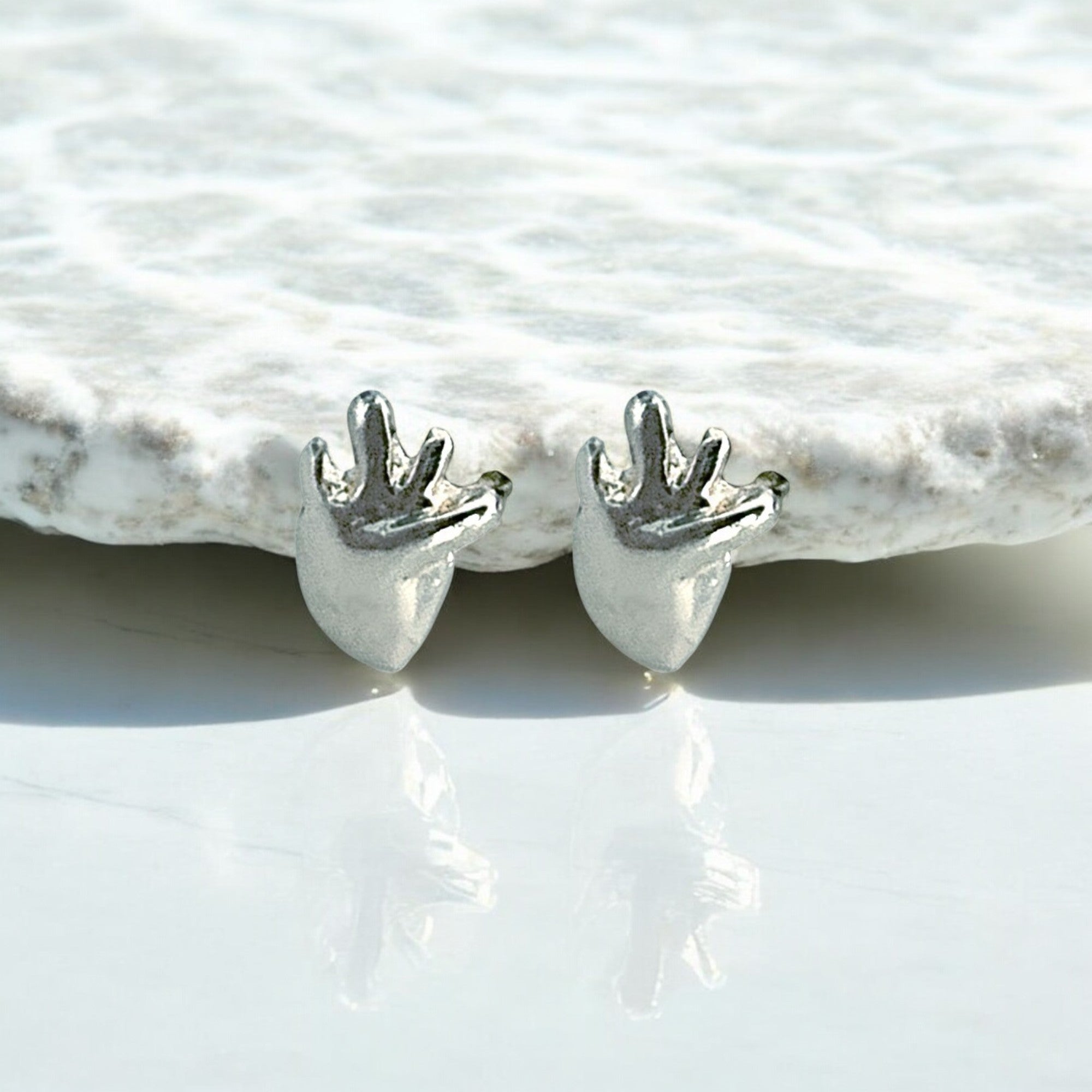 Mini Aretes Corazón Mexicano Plata