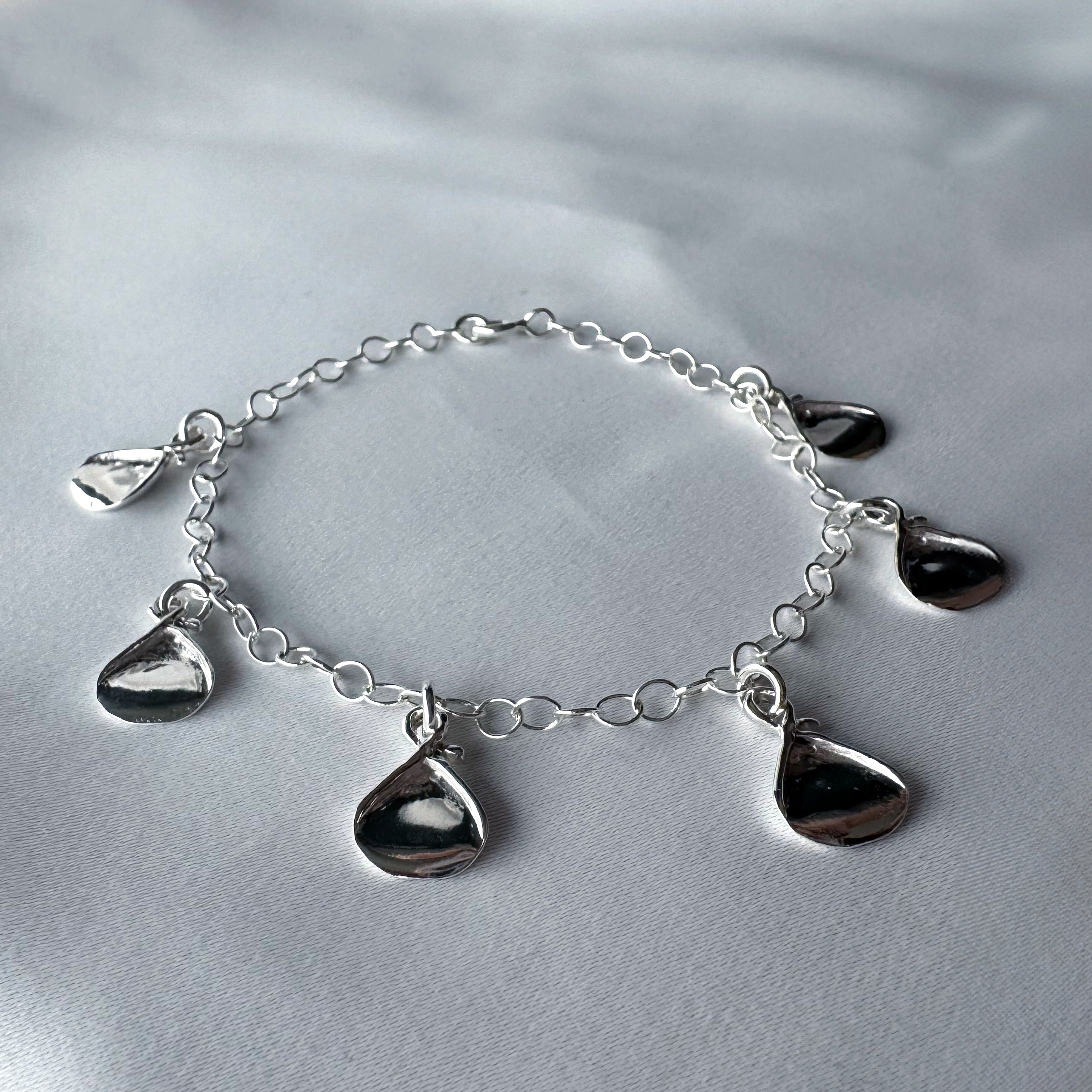 Pulsera Dijes de Plata Mexicana Alta Calidad Hecho a Mano