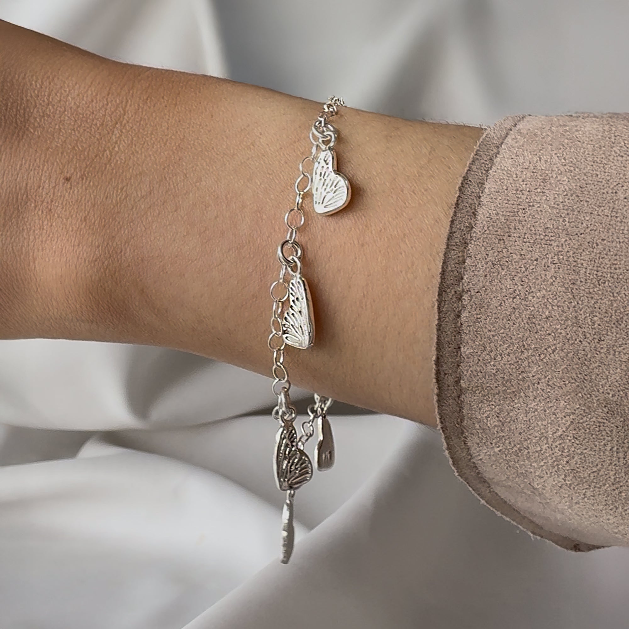 Pulsera Dijes Mini Mariposa Monarca Charms