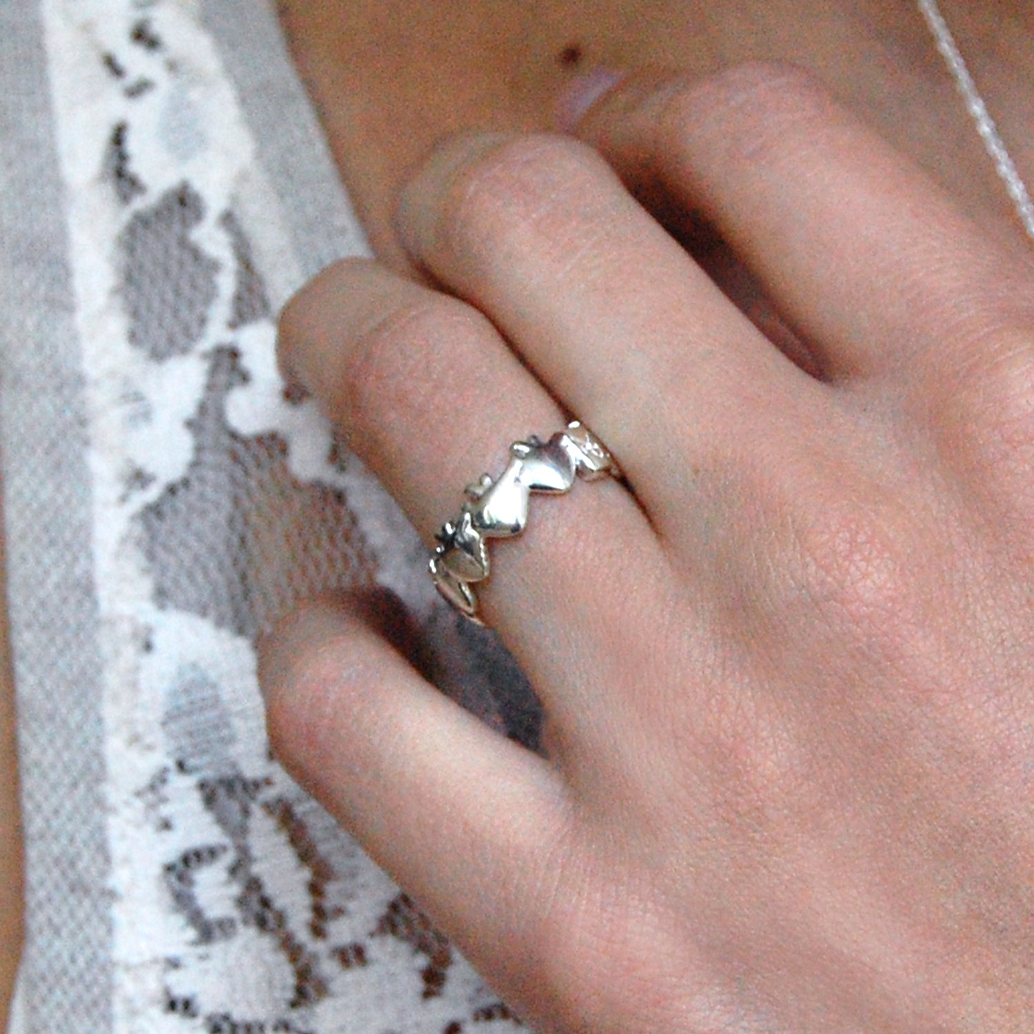 Anillo Corazón Mexicano Plata