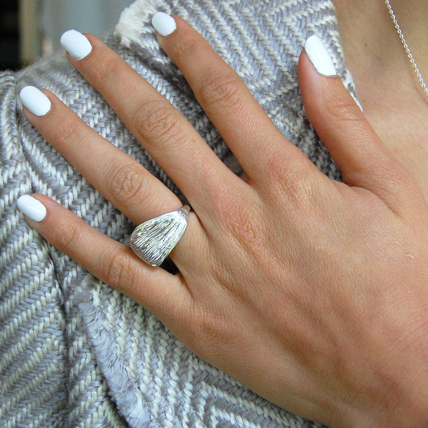 Anillo Plata Mexicana Petalo Flor Dia de Muertos Regalo