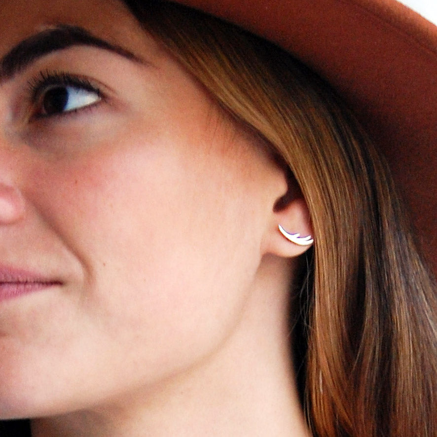 Aretes Granizo de plata sólida .925