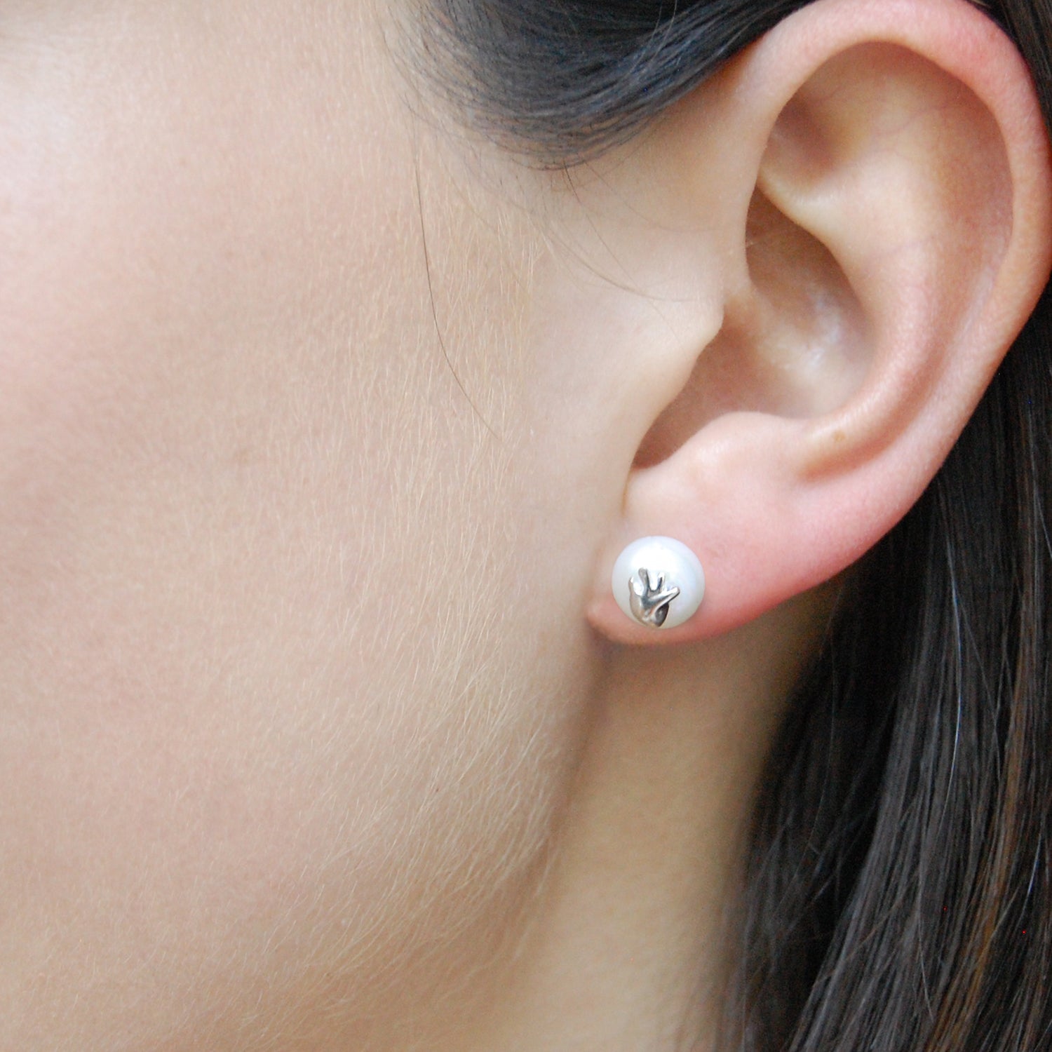 Aretes Corazón Mexicano Perla
