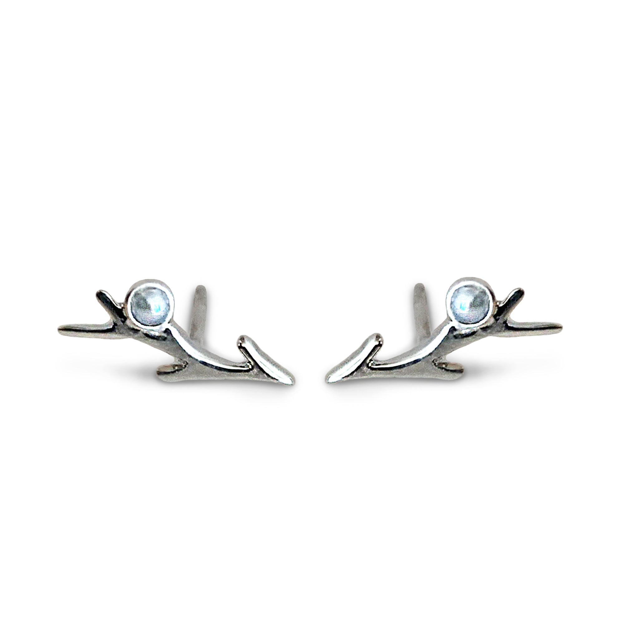 Aretes Perla Cultivada forma de Rama Joyeria Mexicana