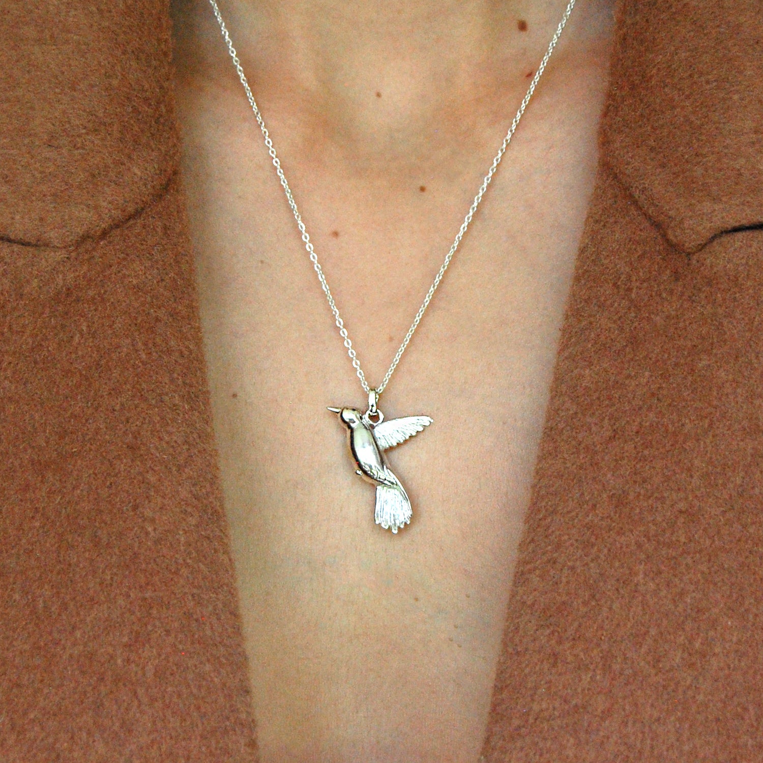 Collar Colibrí Plata