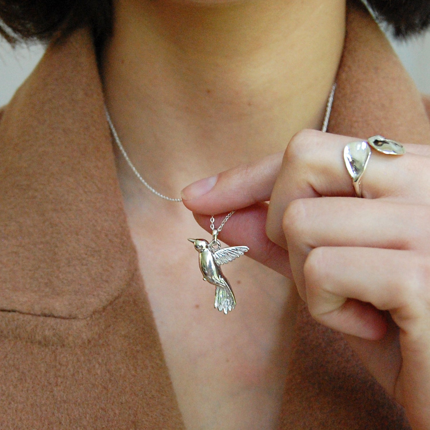 Collar Colibrí Plata