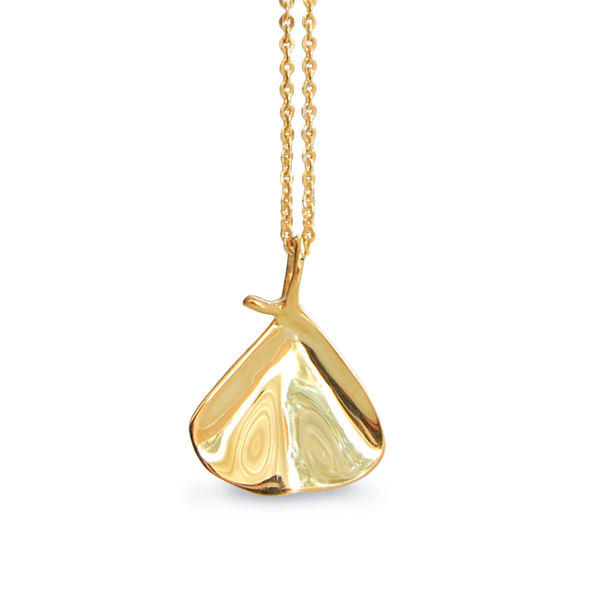 Cadena Plata Petalo Rosa Baño de Oro Dorado