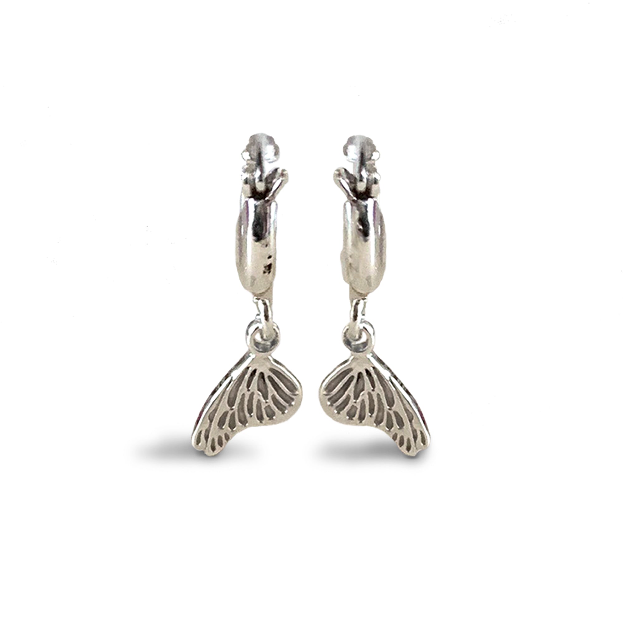 Mini Arracadas de plata piercing mariposa monarca