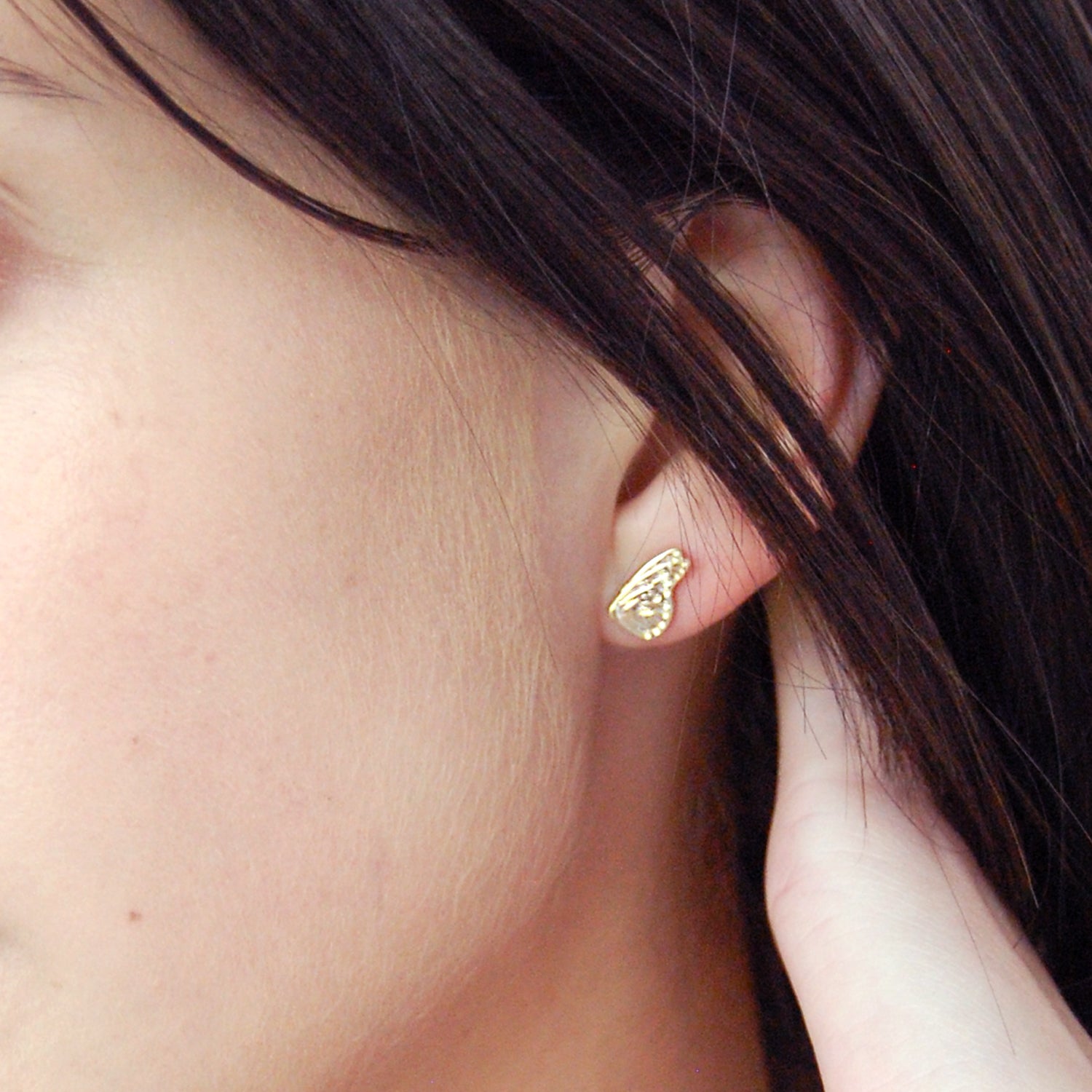 Aretes Mariposa Plata con baño de oro Monarca Regalo Joyeria Mexicana