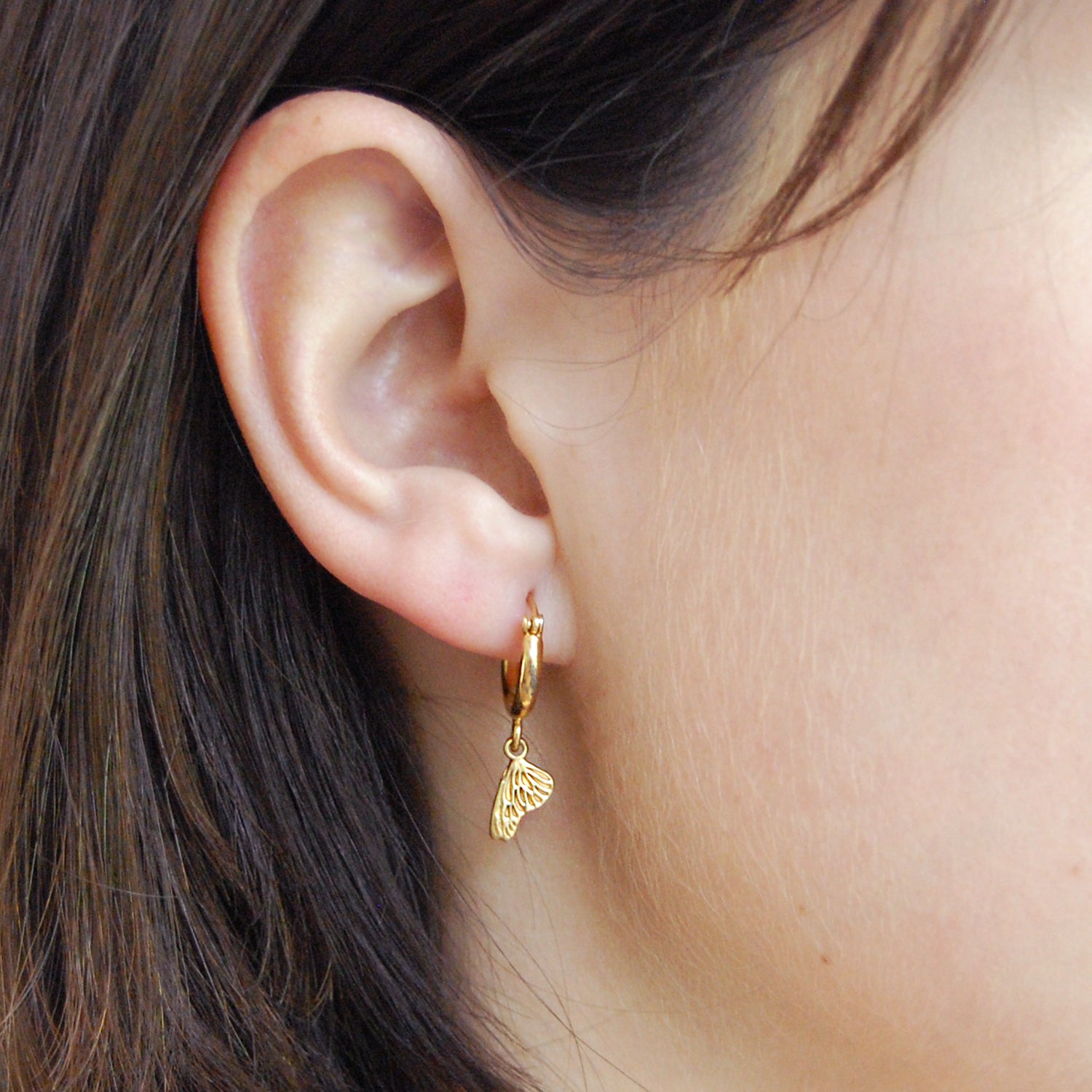 Mini Arracadas Monarca Joyeria Plata Baño Oro