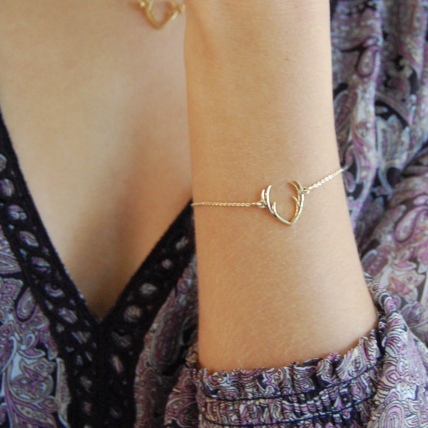 Pulsera Mascota Granizo Venado Plata Baño de Oro Joyeria Moderna Mexicana