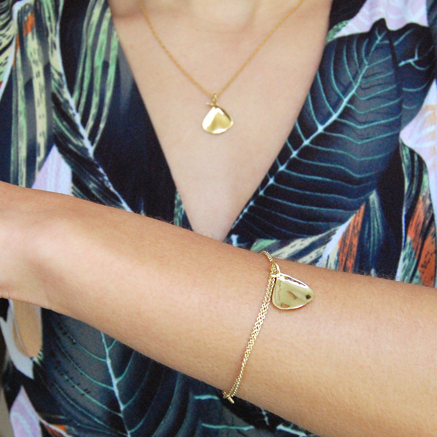 Pulsera Petalo Rosa Plata de ley 925