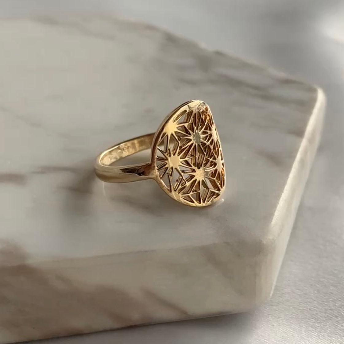 Anillo Estrellas Cactus Acuña Coleccion Desierto de Altar