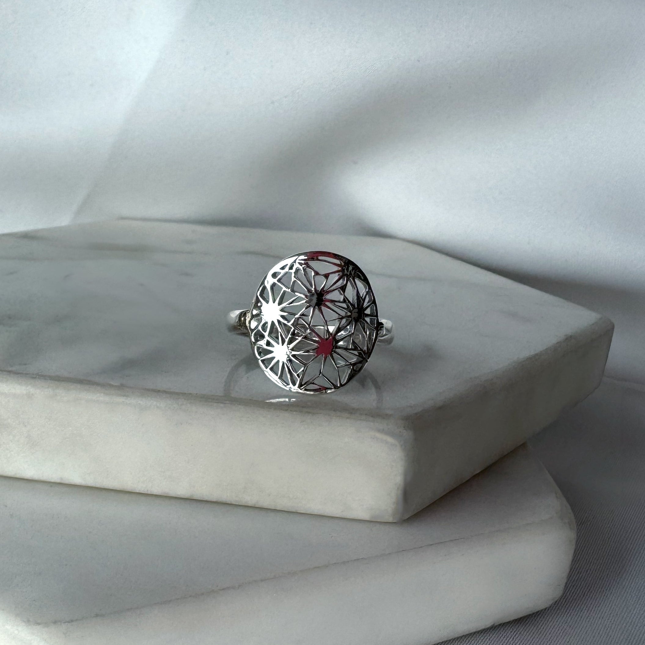 Anillo Redondo Plata Signet Meñique