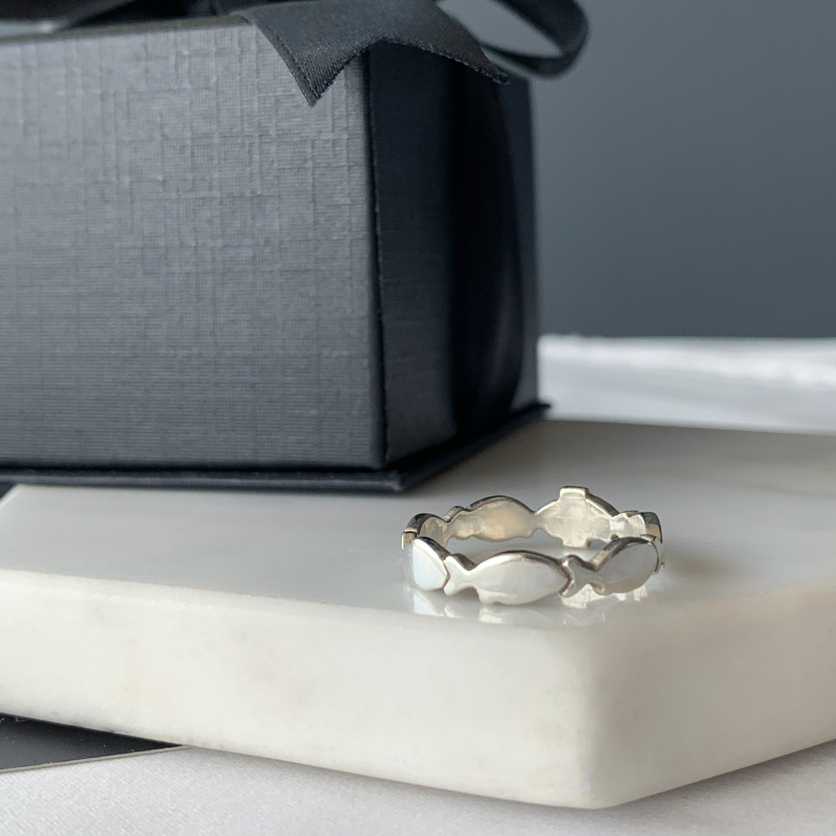 Anillo Peces Plata Mexicana Artesanal Taxco Guerrero