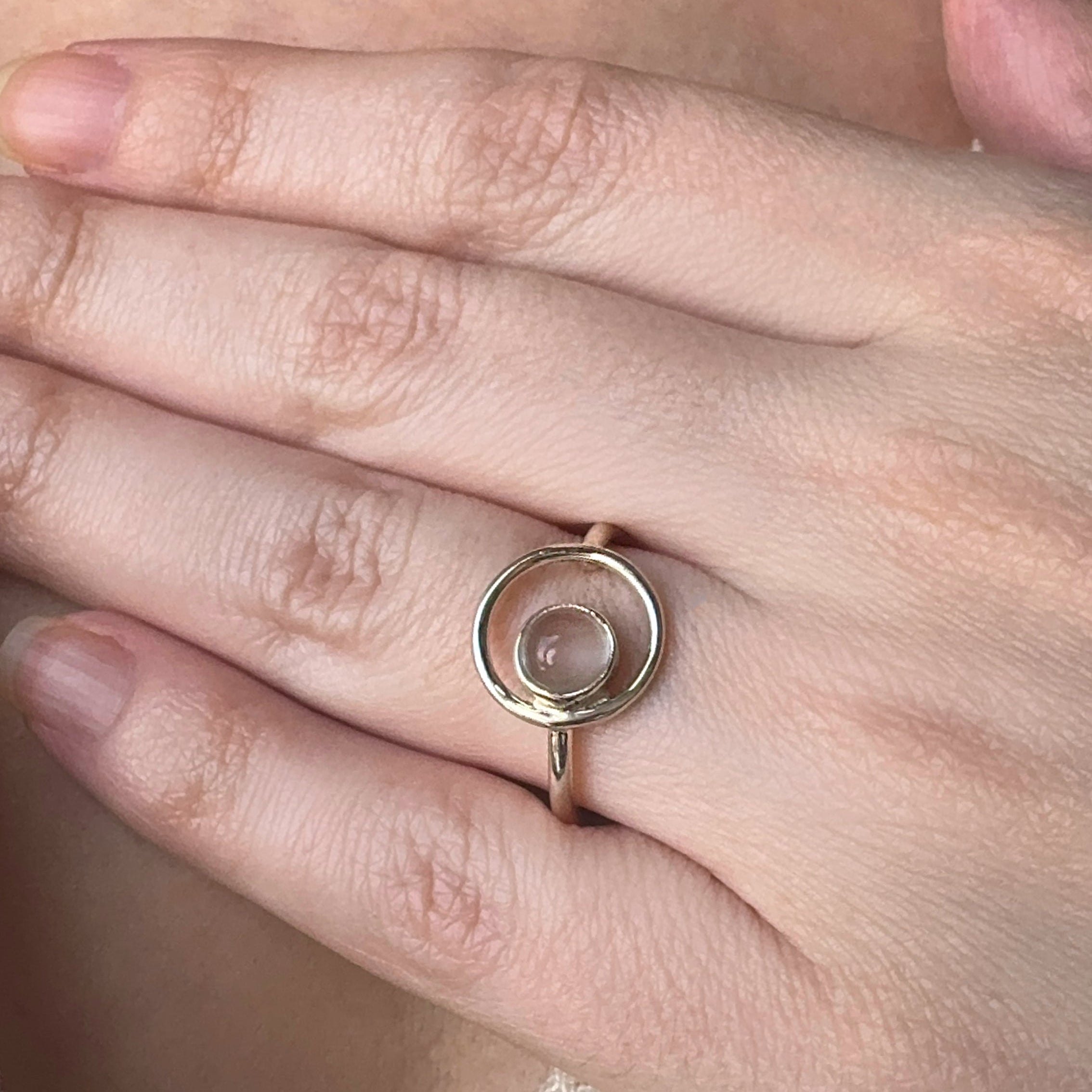 Anillo Doble Circulo Luna Joyeria Mexicana
