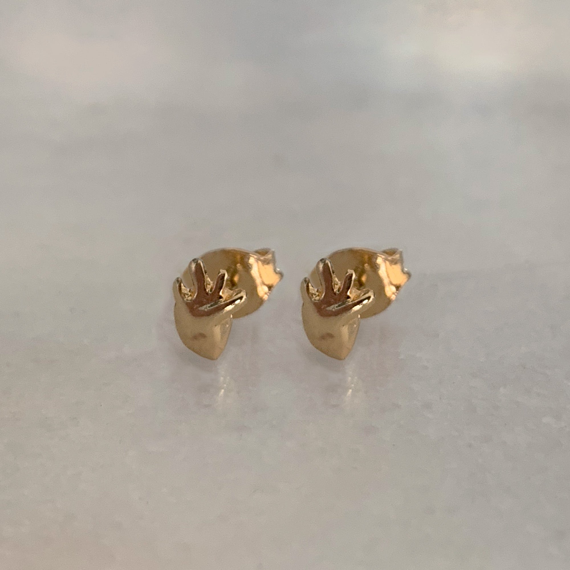 Aretes Corazon Plata Dorado