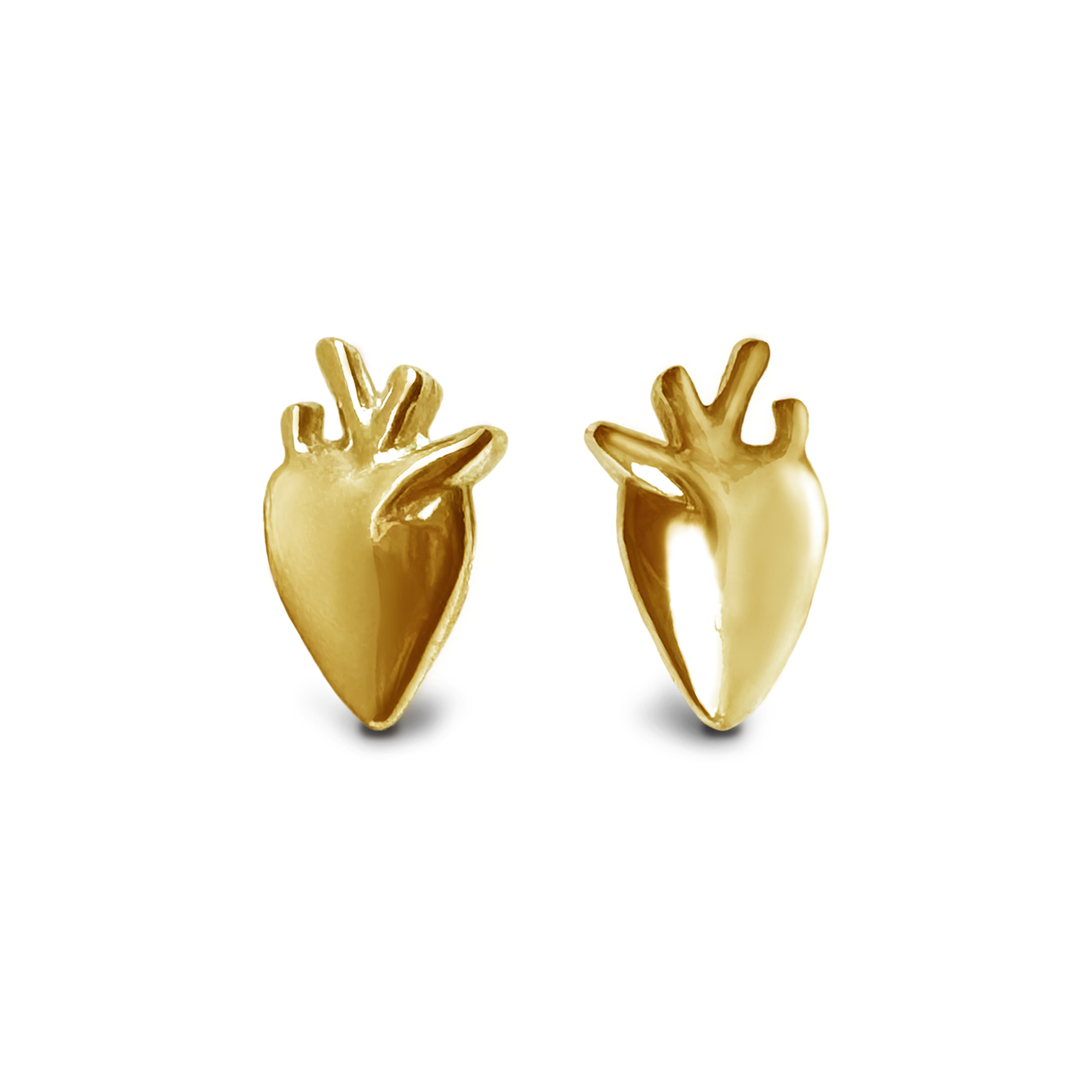 Aretes Corazón Mexicano Dorado