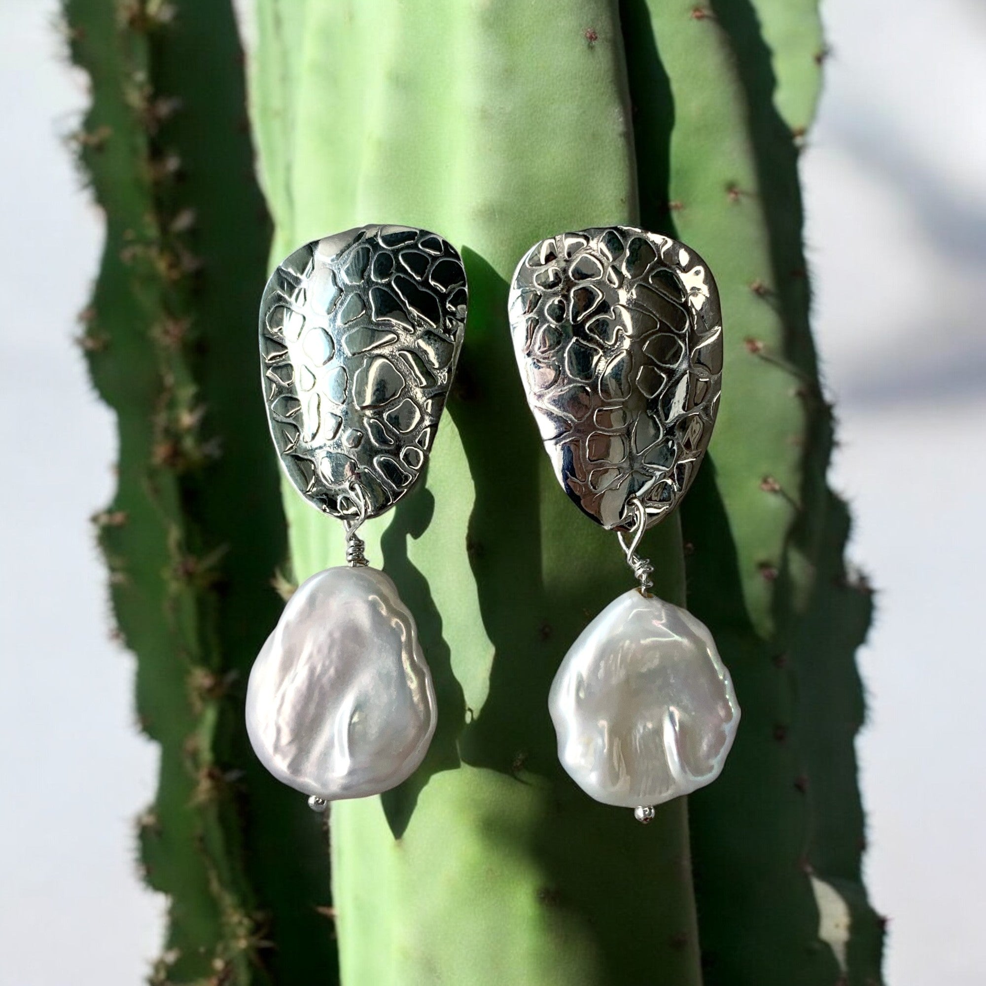 Aretes Nopal Perla