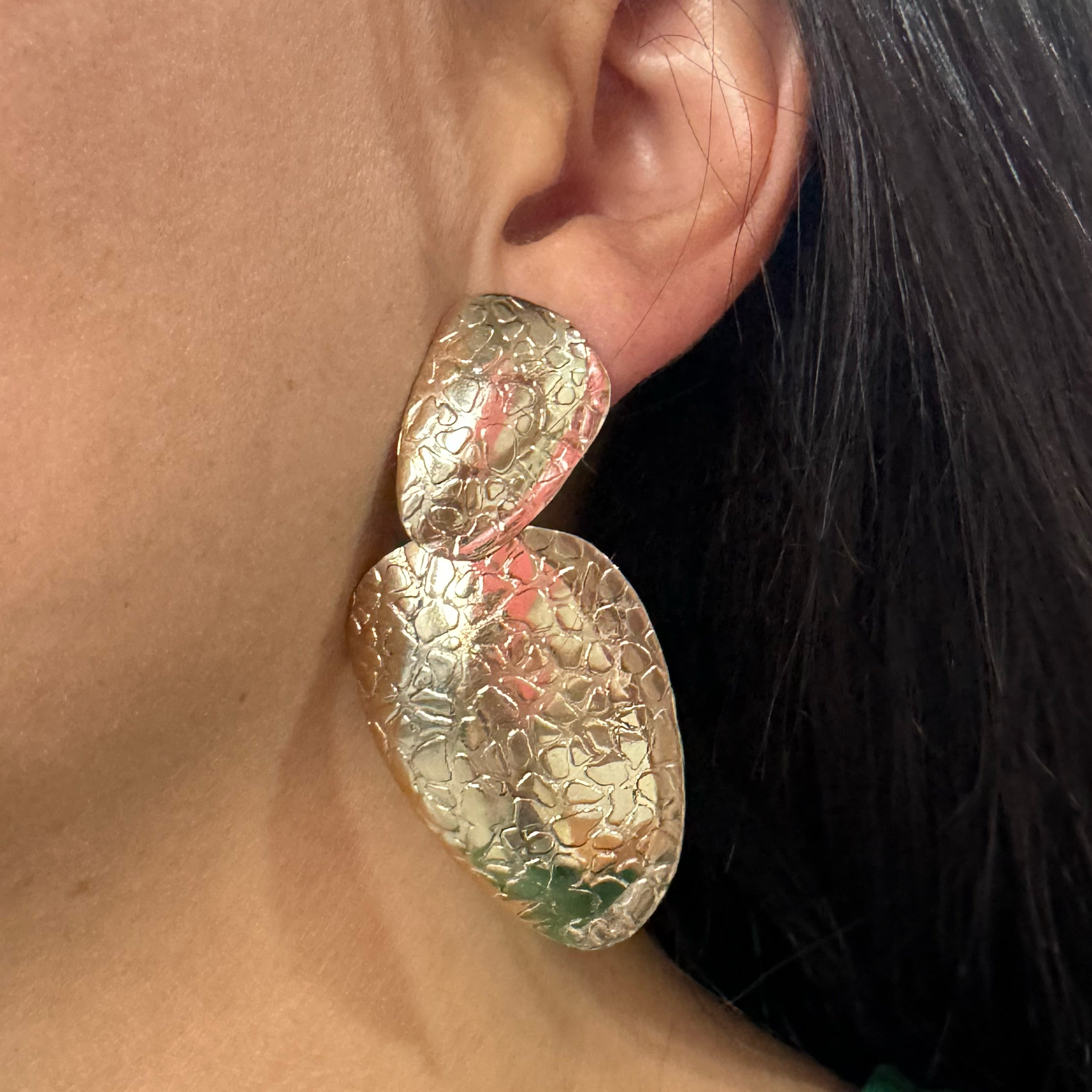 Aretes Nopal Dorado