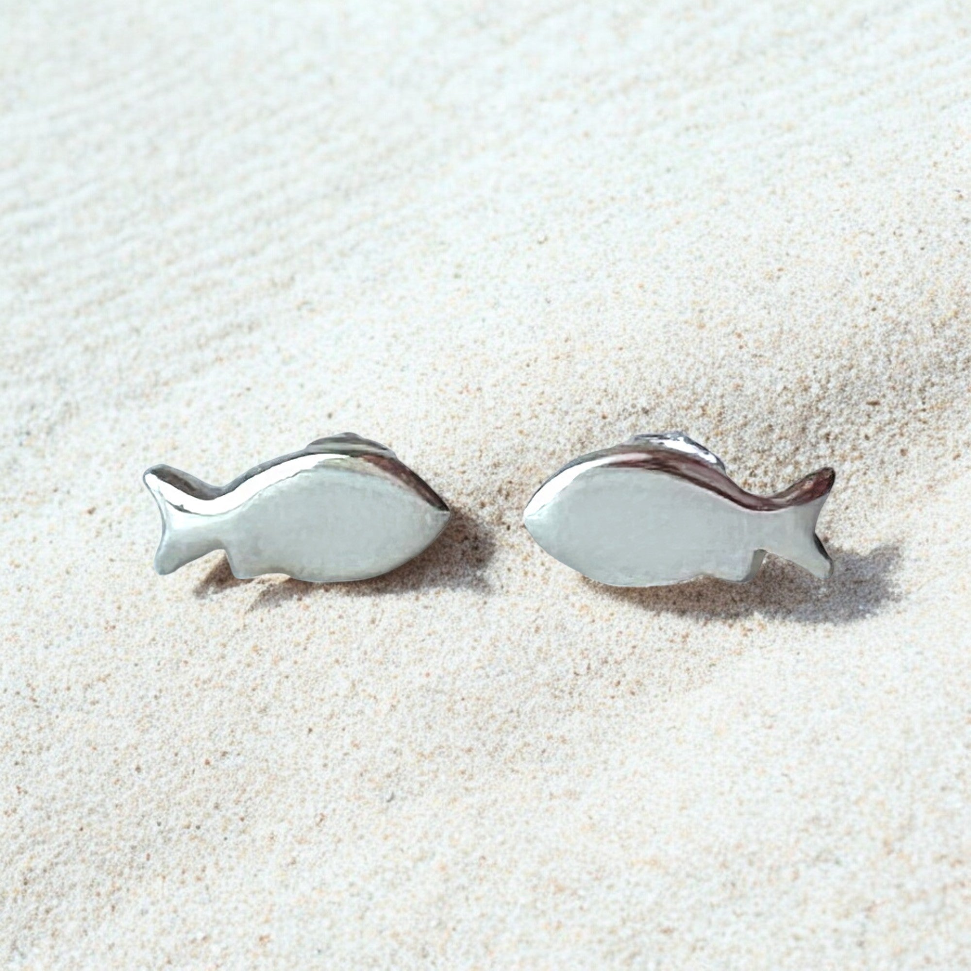 Aretes Pecesitos de Plata Broqueles Sterling Silver