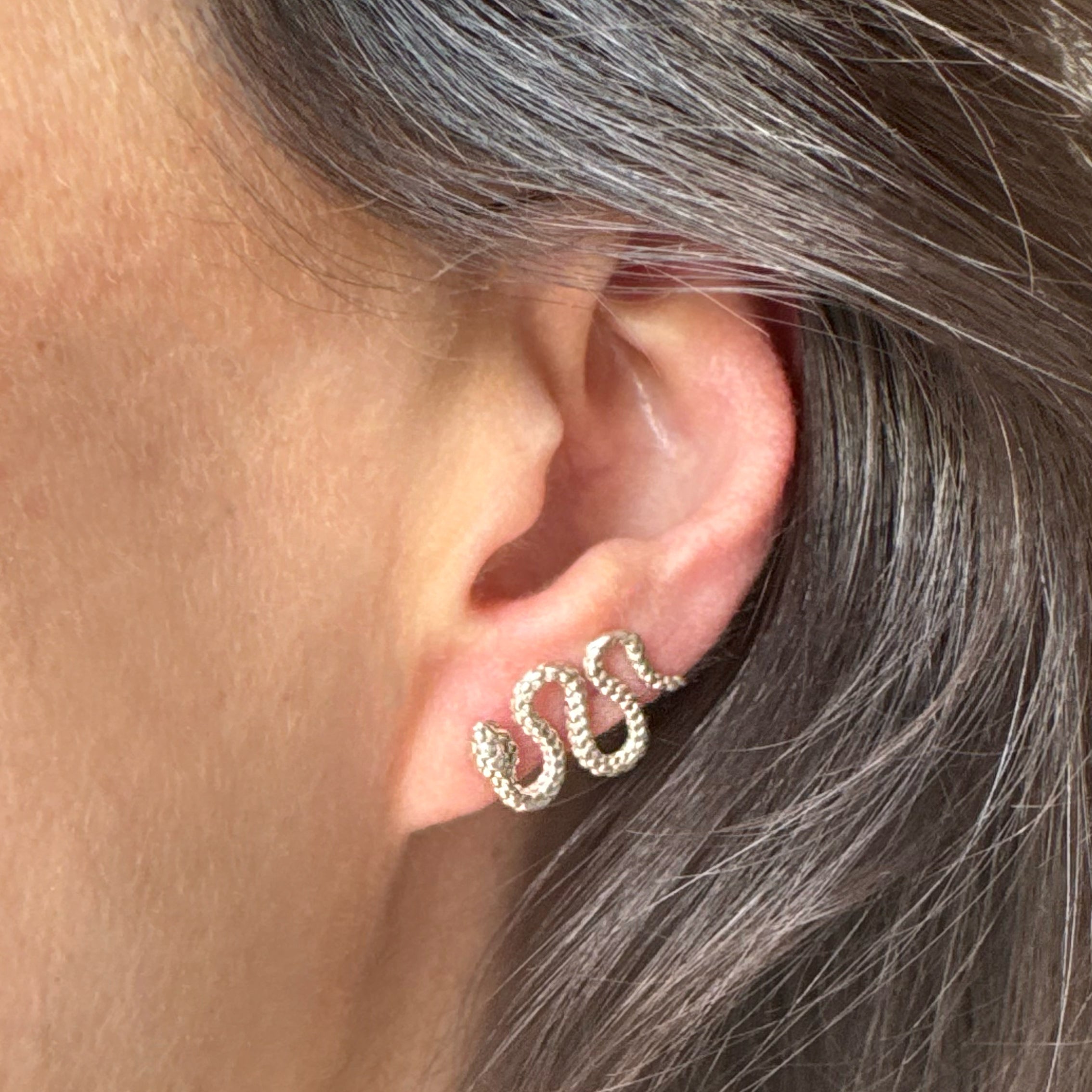 Aretes Vibora Crawlers Trepadores Plata Taxco Hecho en Mexico