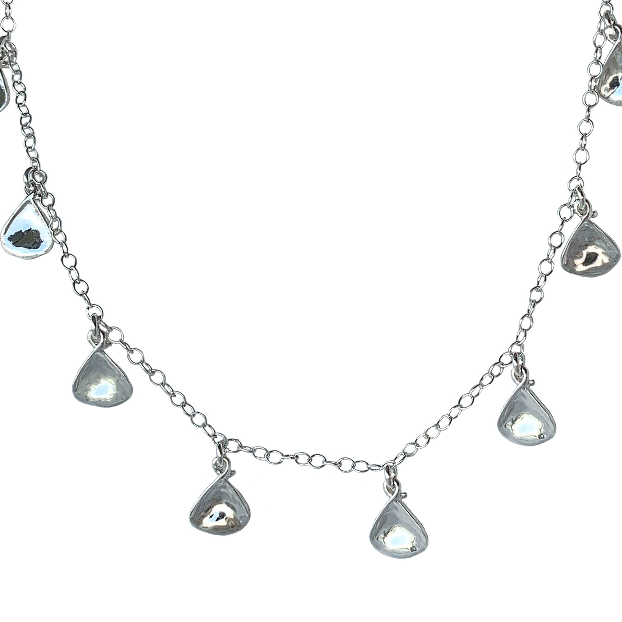 Choker Mini pétalos collar plata