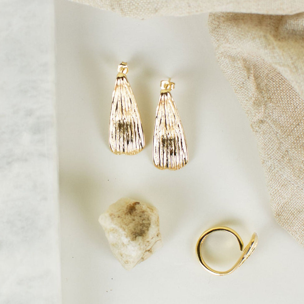 Aretes Largos Petalo Flor de Cempasuchil dia de Muertos Mexico