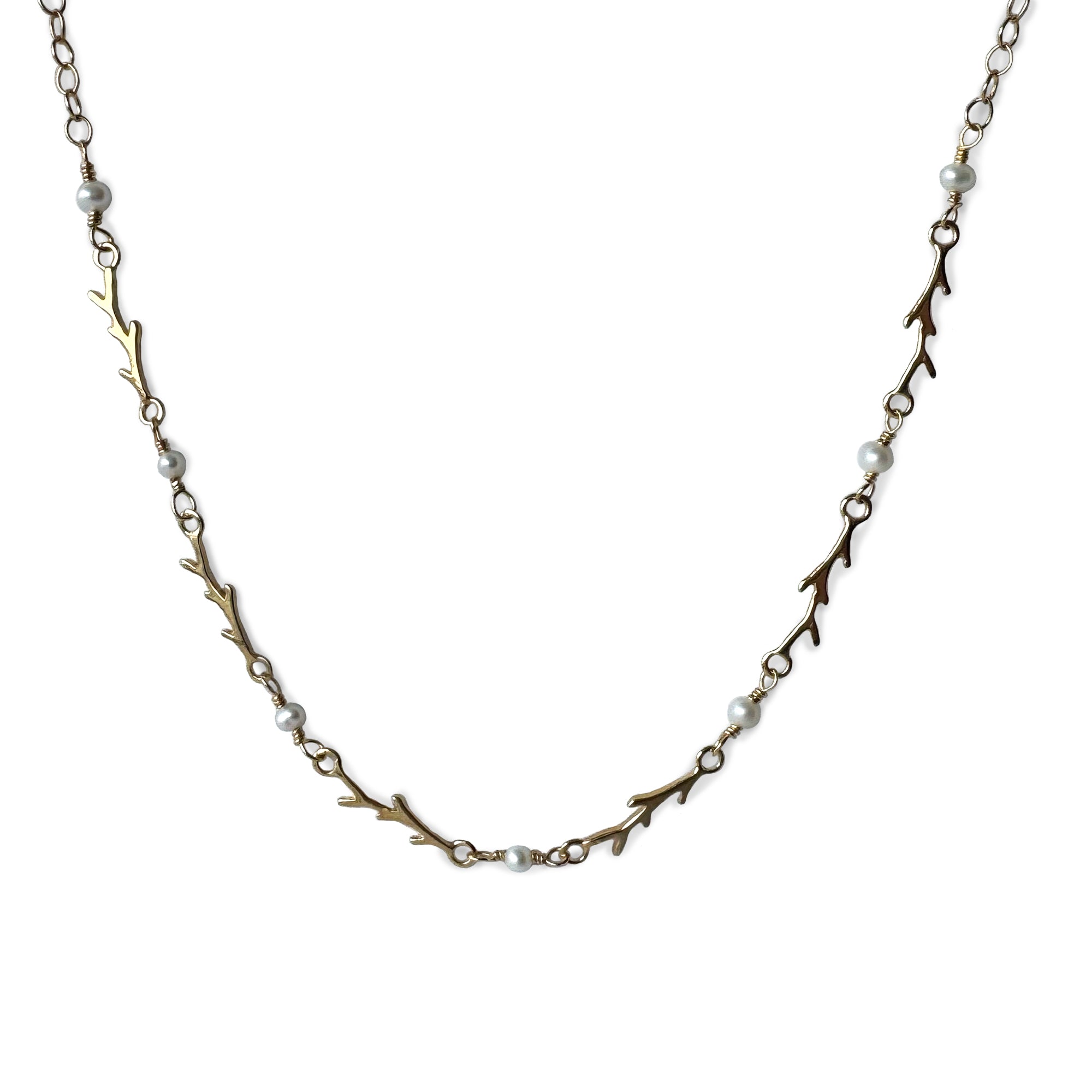 Collar Pino Michoacano Perla Dorado