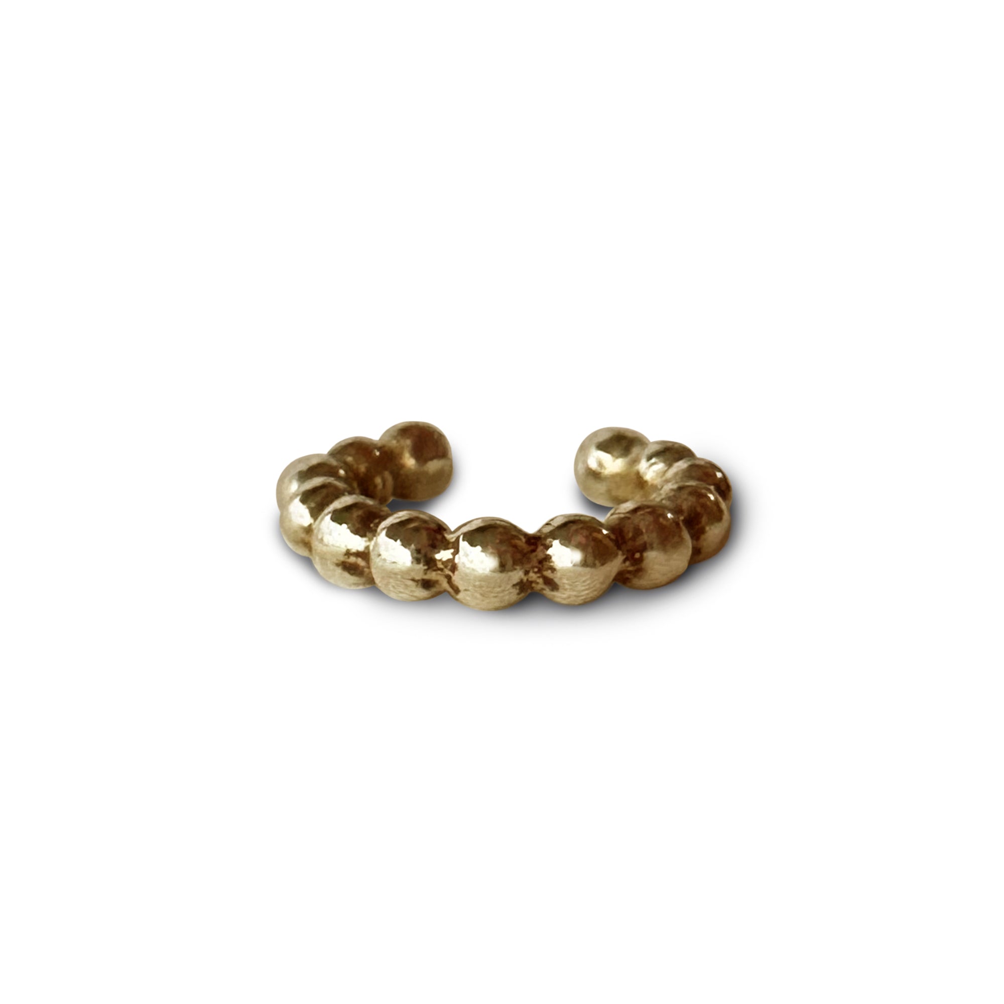 Gold Vermeil Bolitas de Barro Ear Cuff