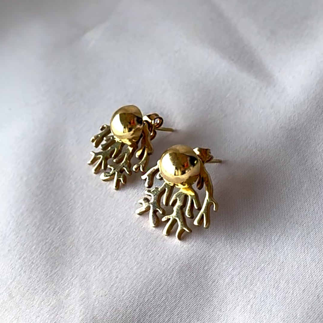 Aretes Modernos Originales Dorado