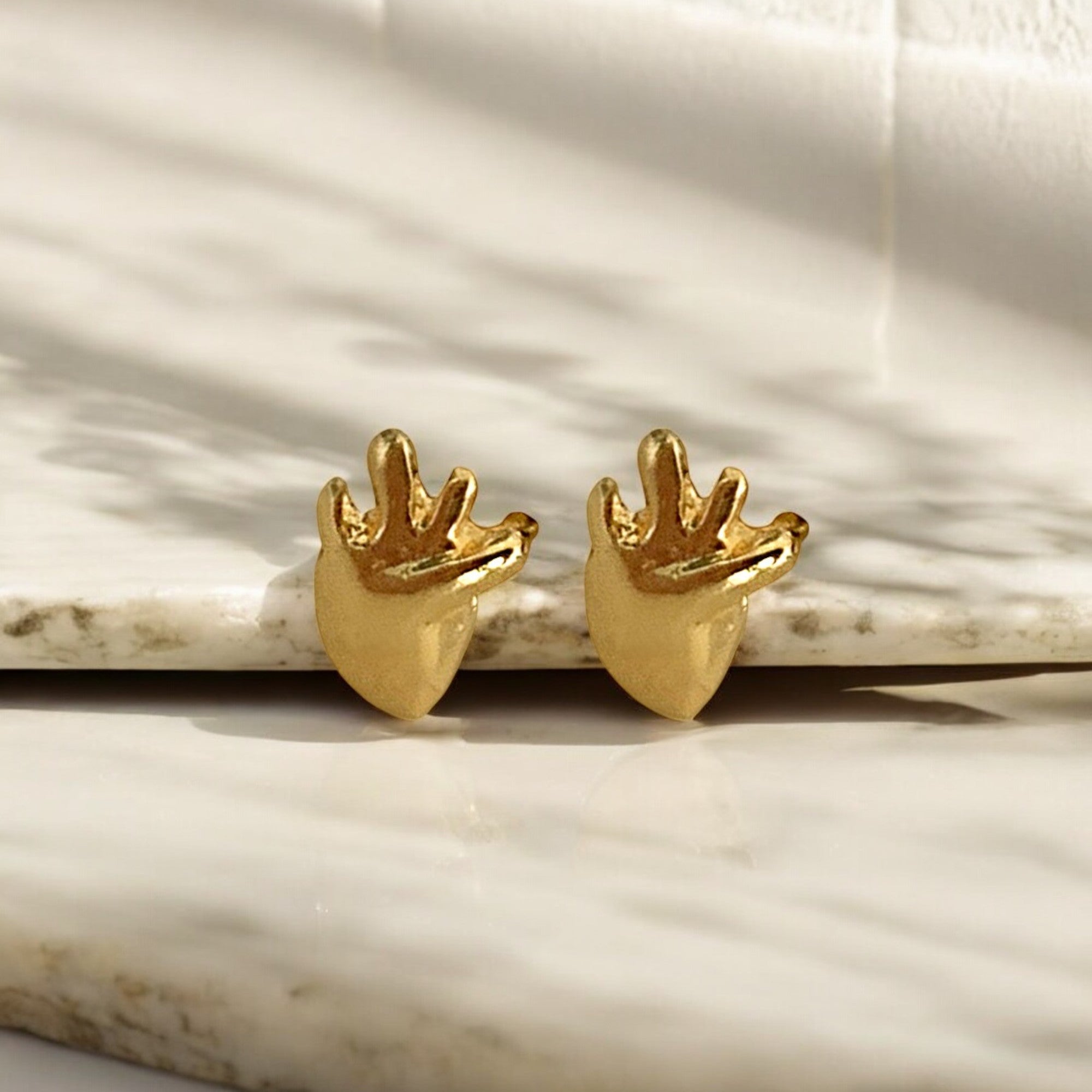 Gold Vermeil Corazón Mexicano Mini Earrings