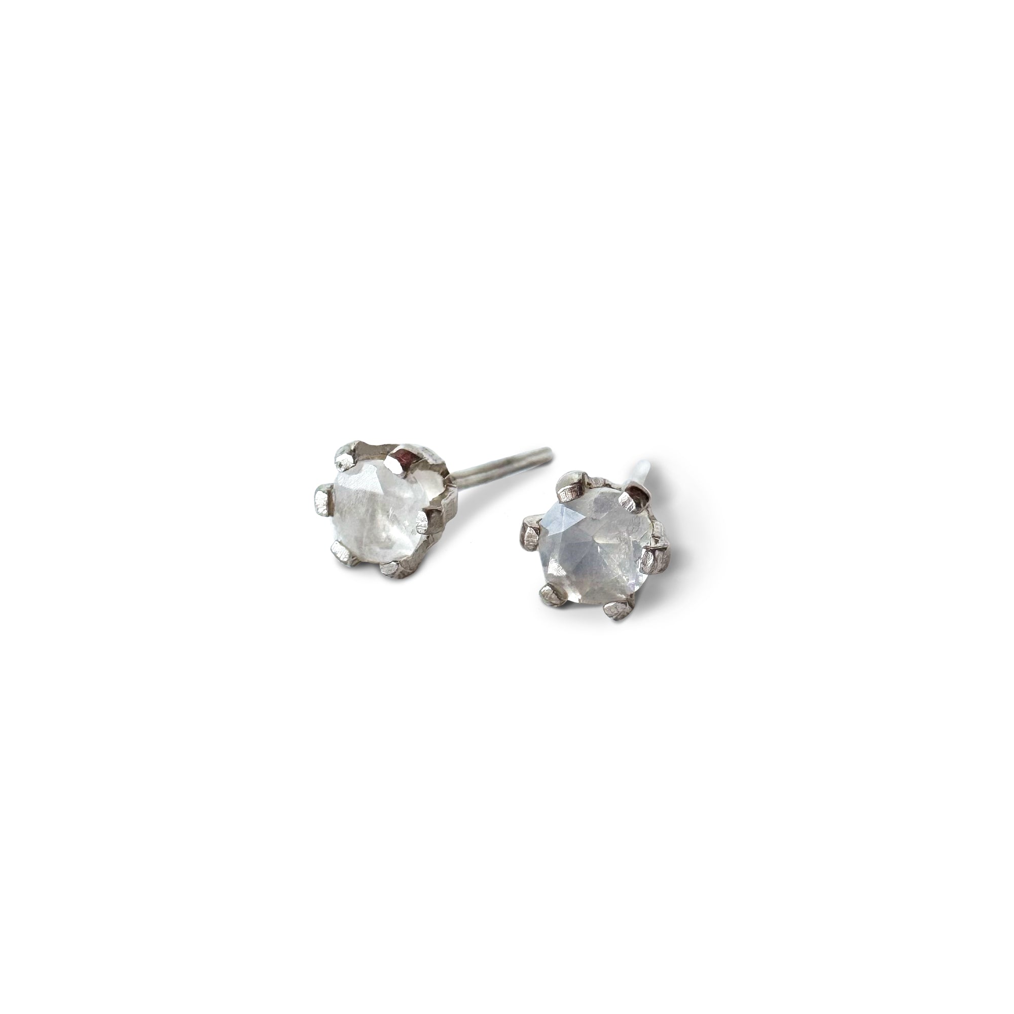 Mini Aretes Luna Plata