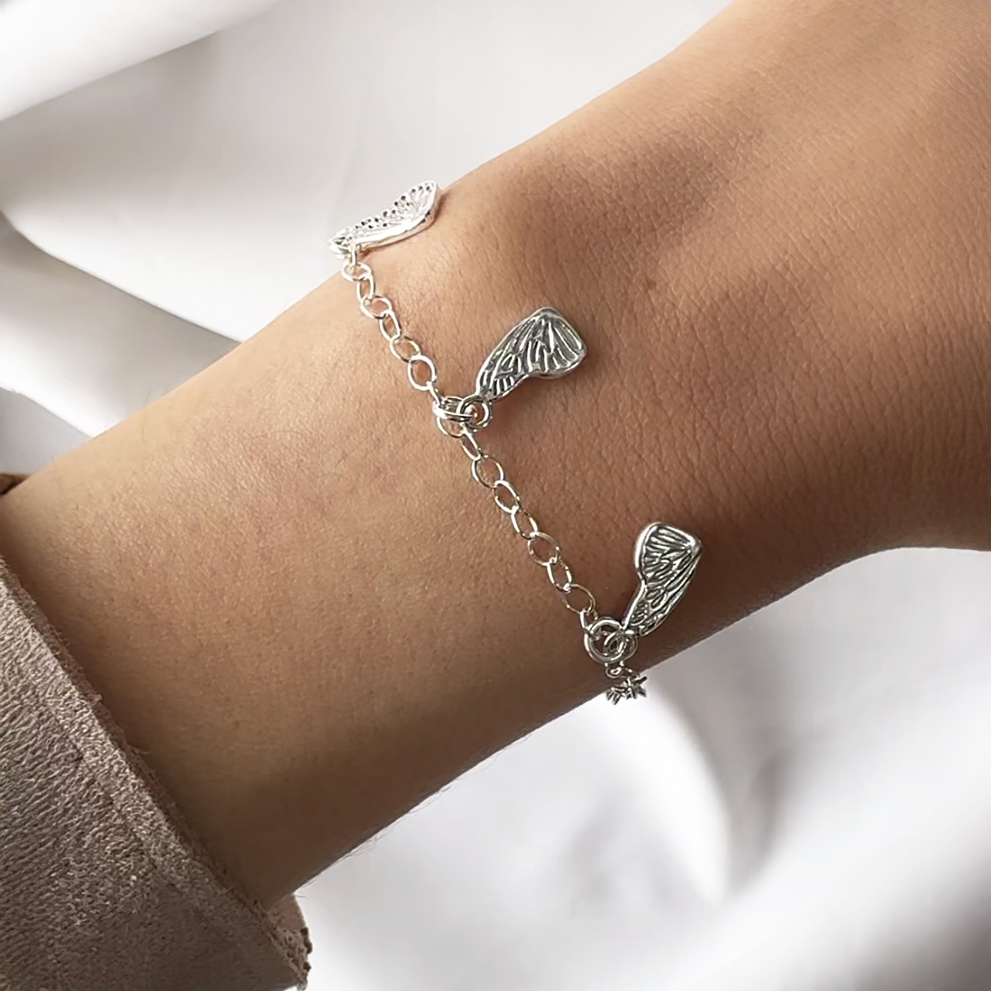 Pulsera Dijes Mariposas Monarca Plata Taxco 