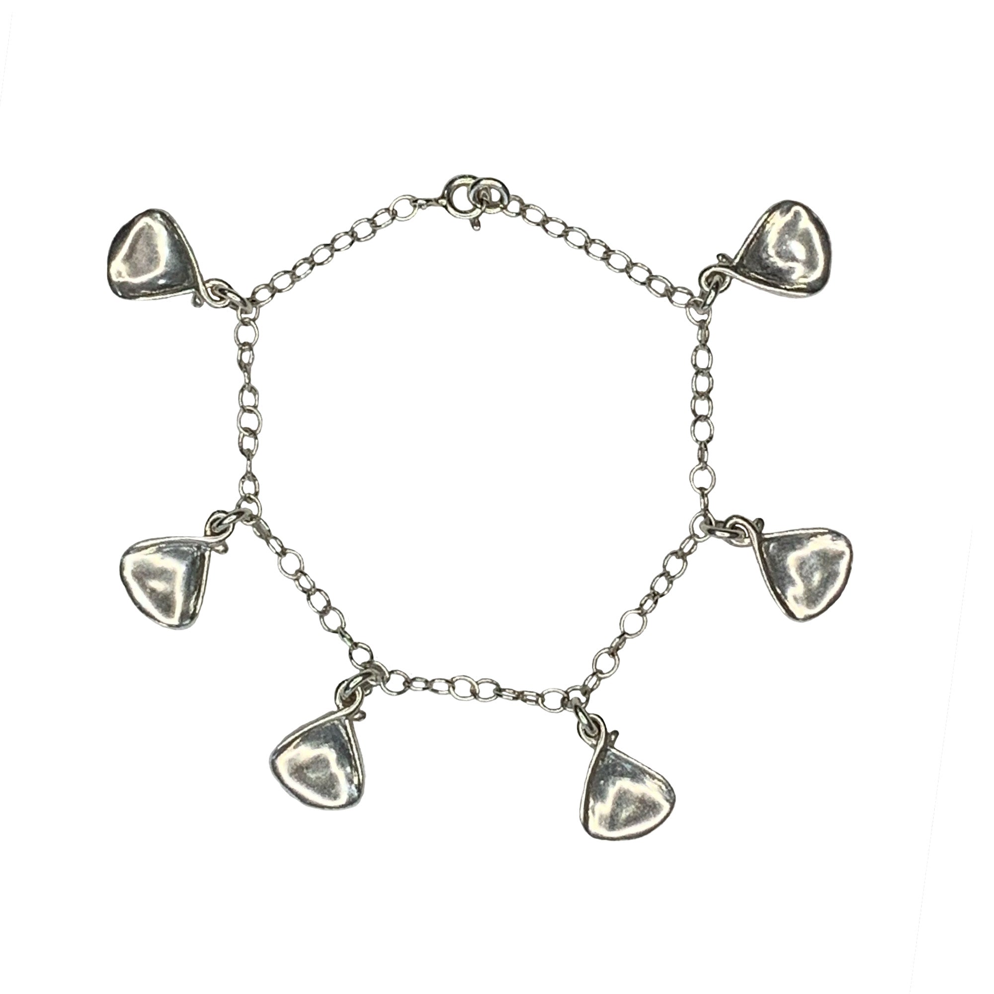 Pulsera Rosa Beige Mini Plata