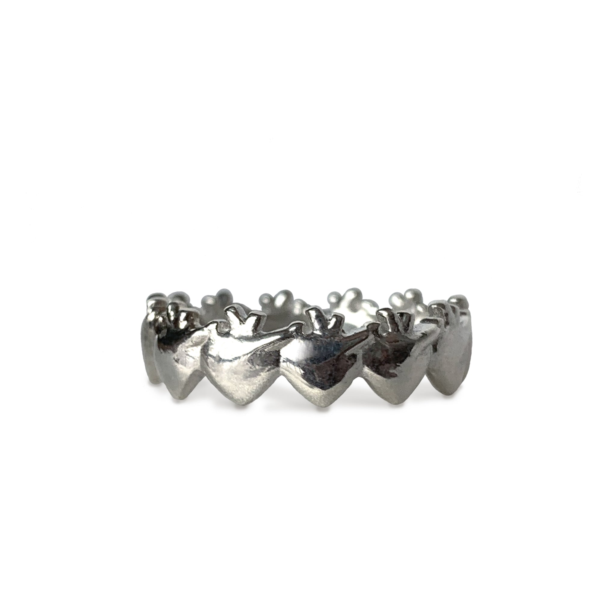 Anillo Corazón Anatómico Plata