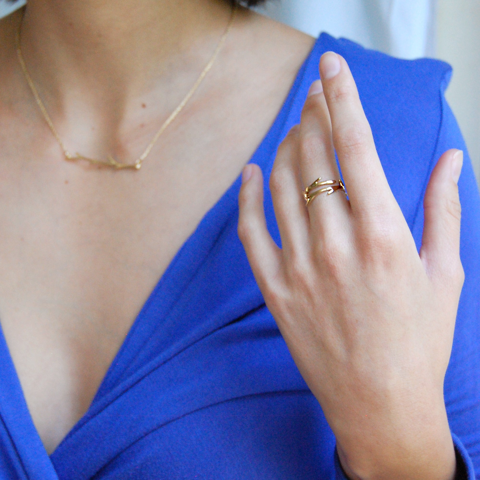Anillo Pino Michoacano Dorado