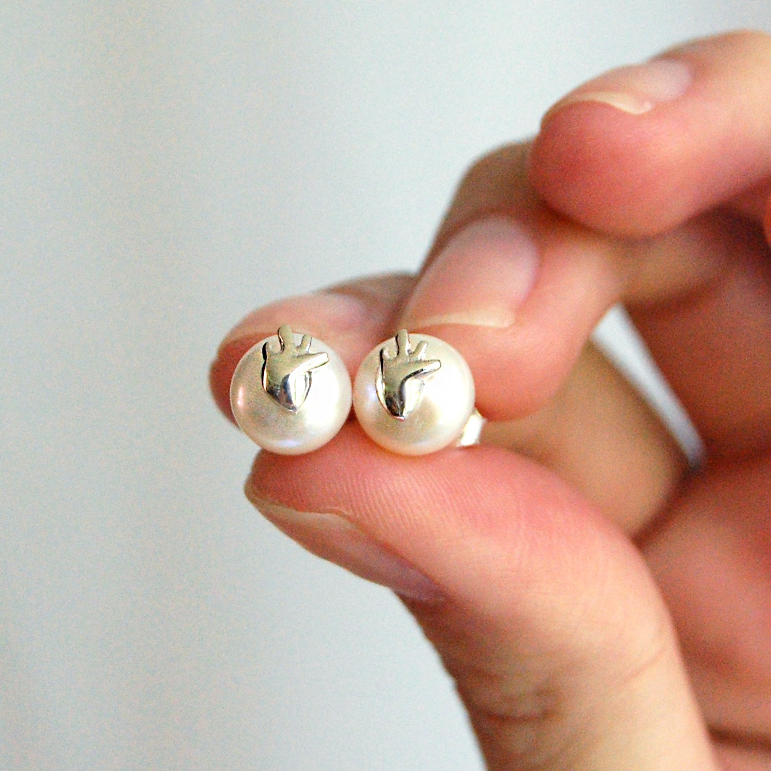 Aretes Corazón Mexicano Perla