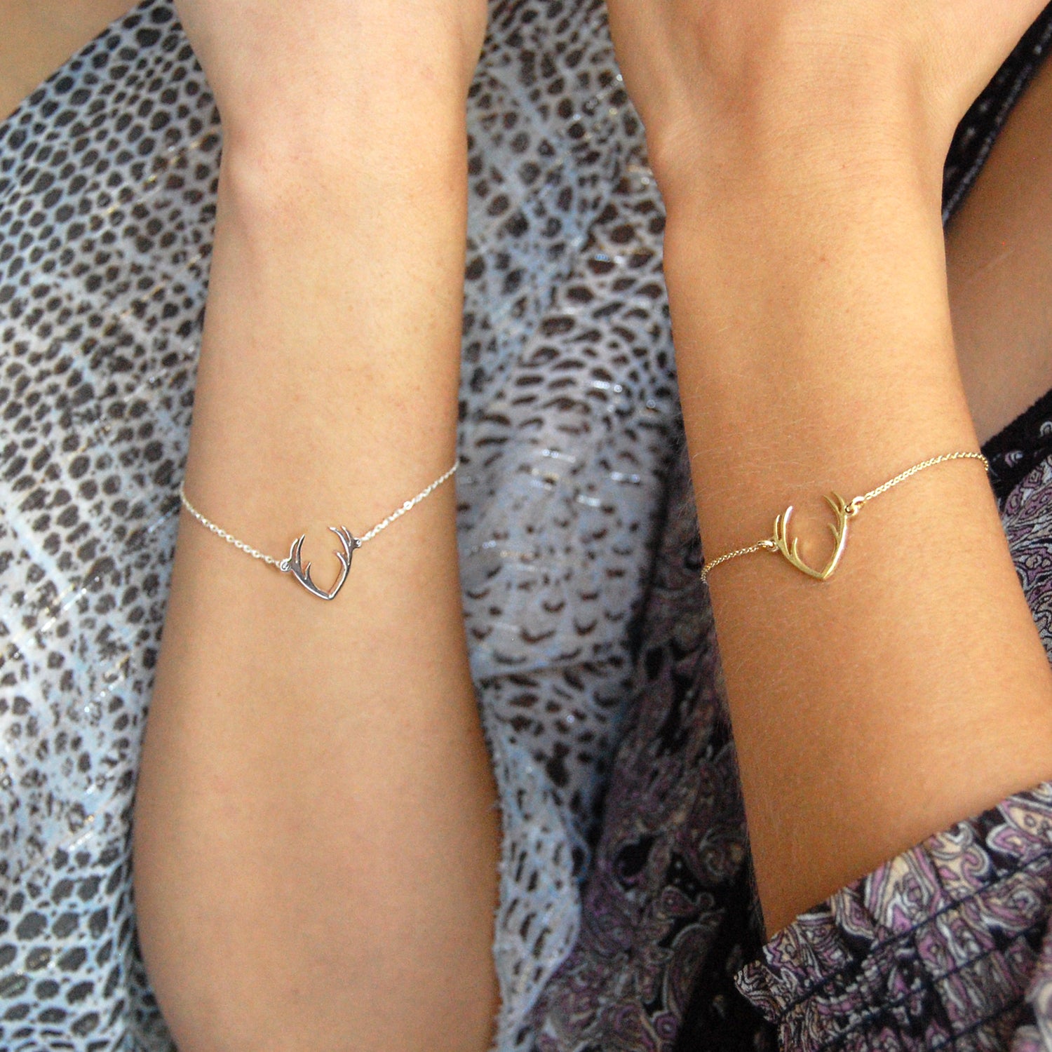 Pulsera Granizo Cuernos Venado Frida Kahlo Plata Mexicana